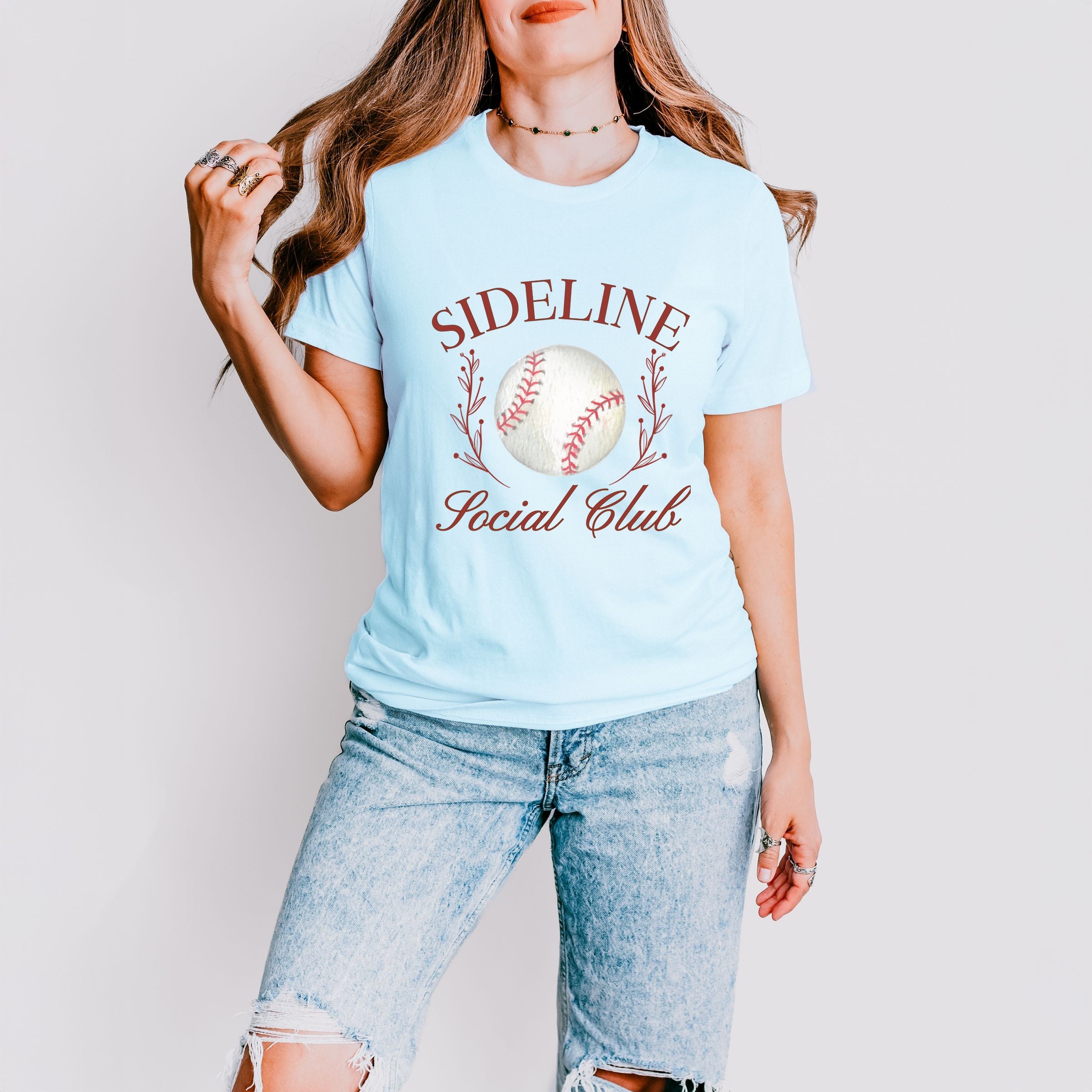 Baseball Sideline Social Club - Women's Short Sleeve Graphic T-Shirt