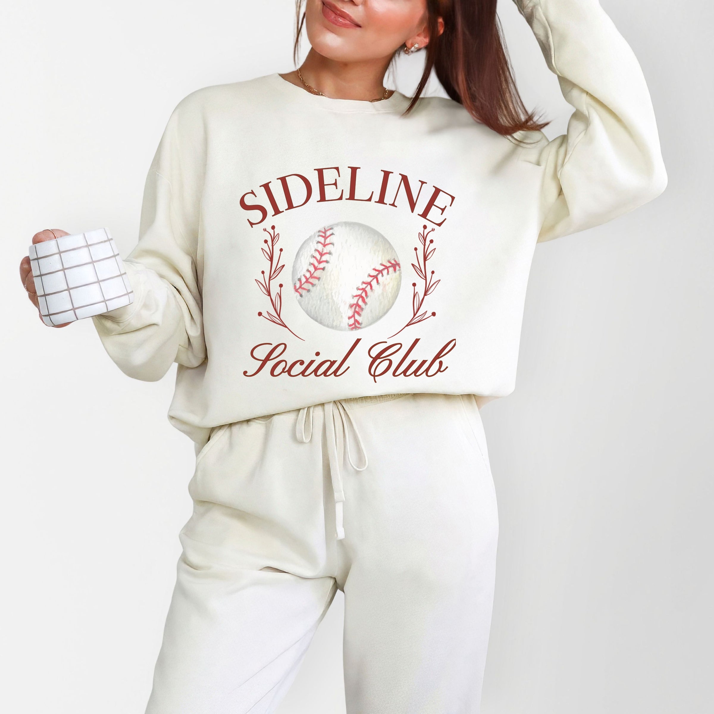 Baseball Sideline Social Club - Women's Lightweight Garment Dyed Sweatshirt