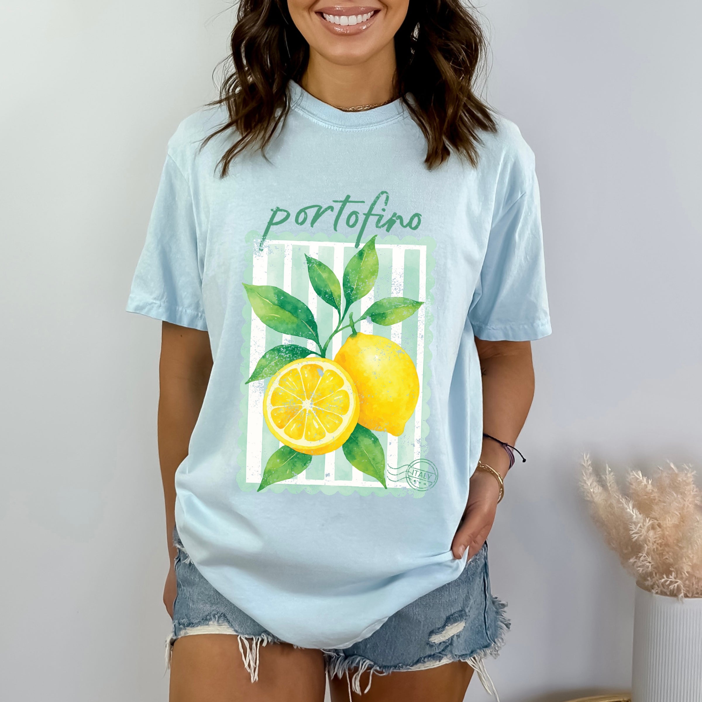 Portofino Italy Lemon - Garment Dyed Tee