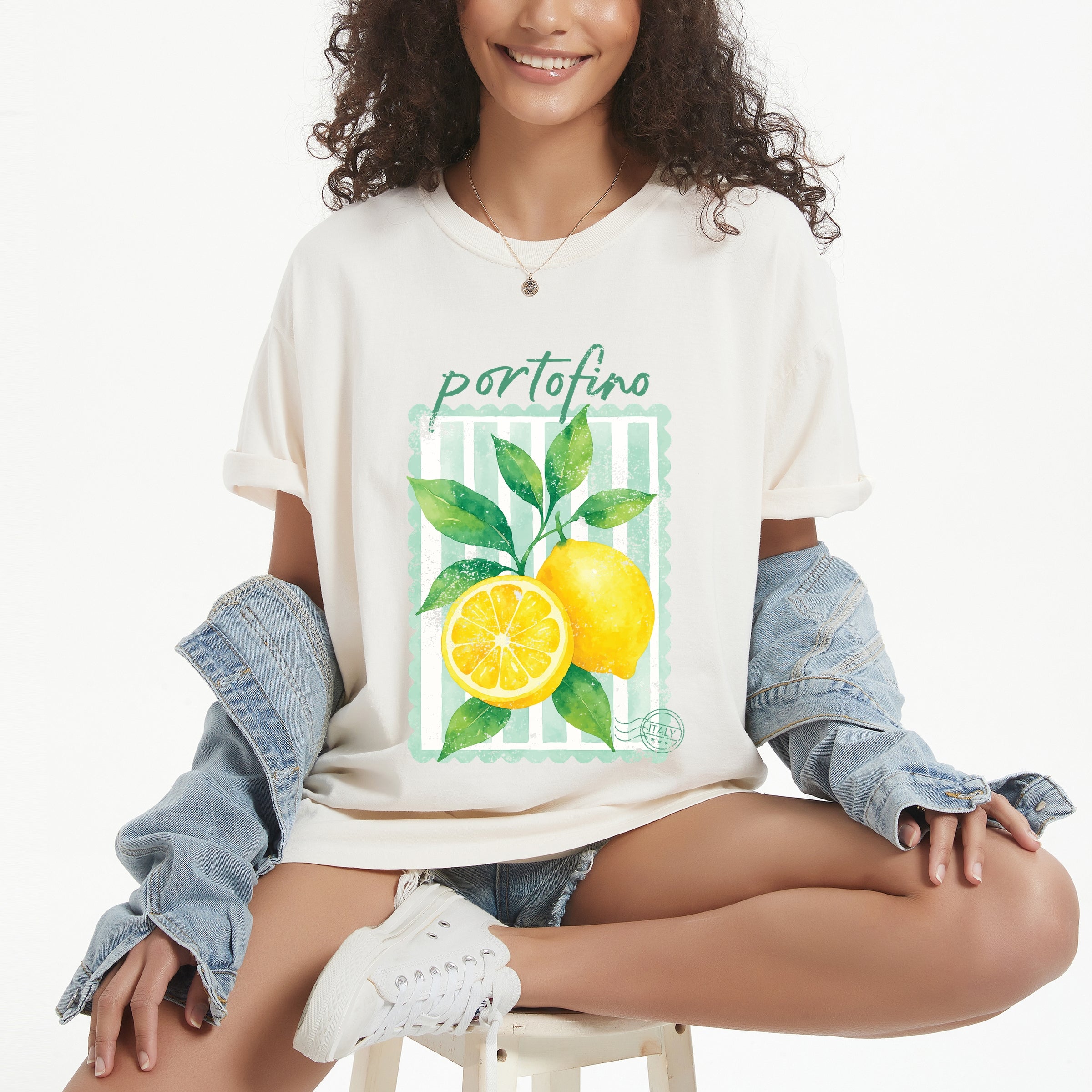 Portofino Italy Lemon - Garment Dyed Tee