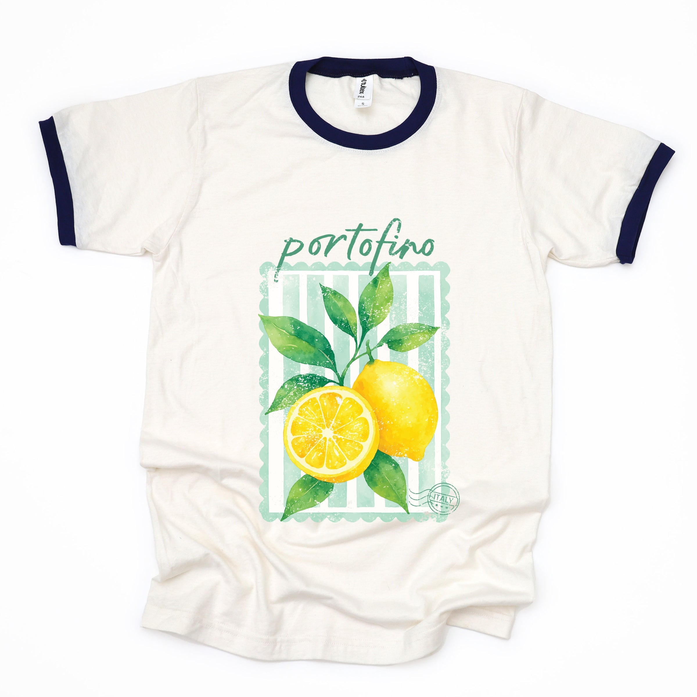 Portofino Italy Lemon - Ringer Tee