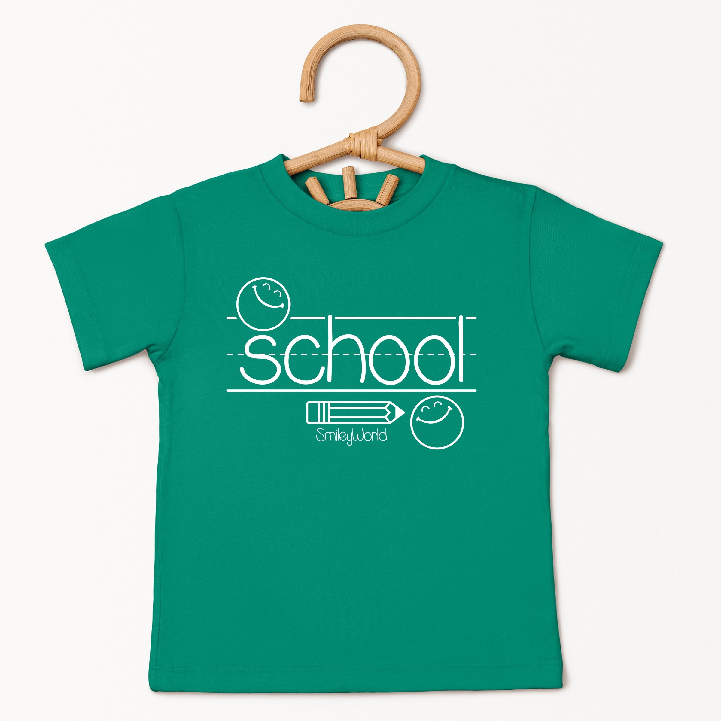 SmileyWorld School Handwriting Lines - Toddler Short Sleeve Graphic T-Shirt