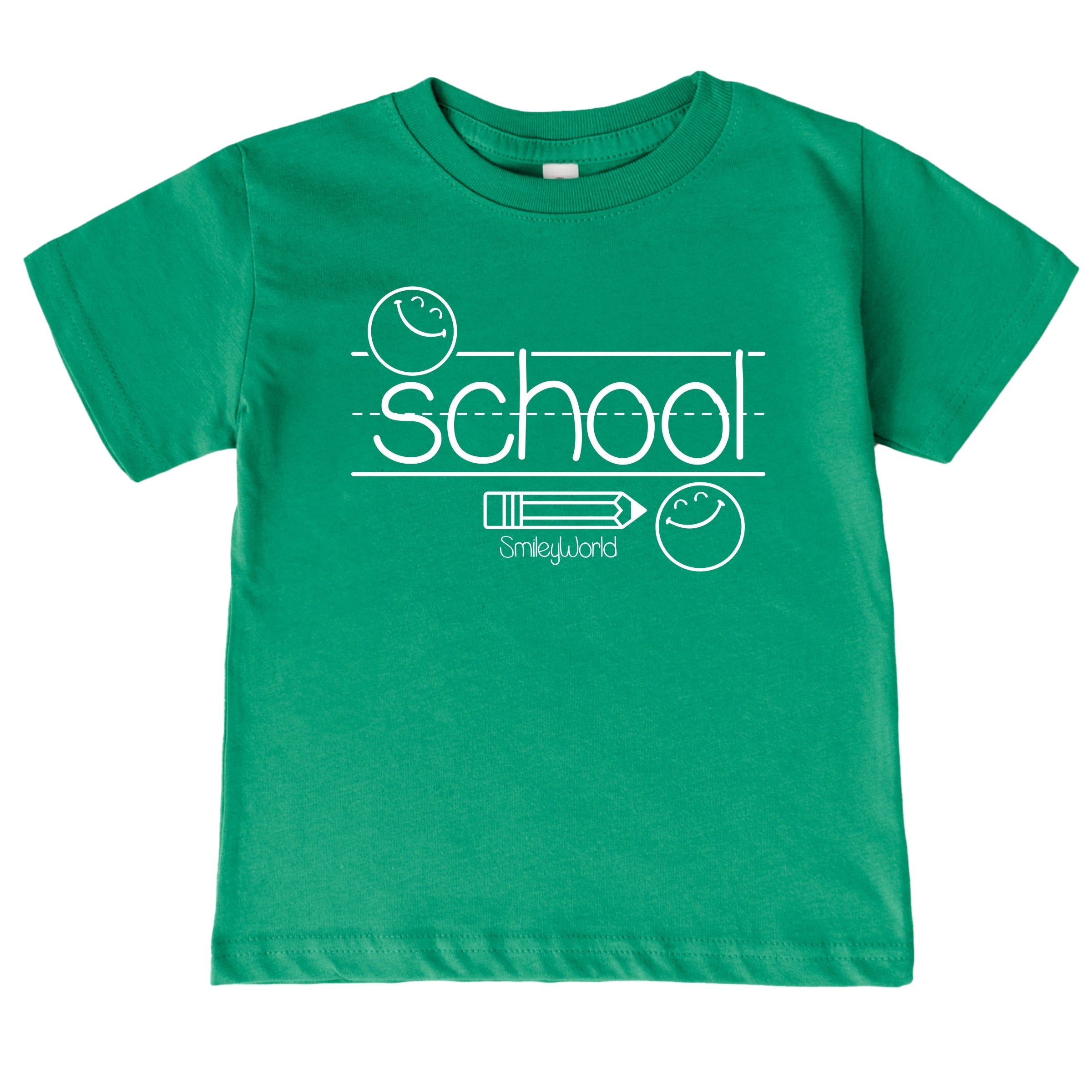 SmileyWorld School Handwriting Lines - Toddler Short Sleeve Graphic T-Shirt