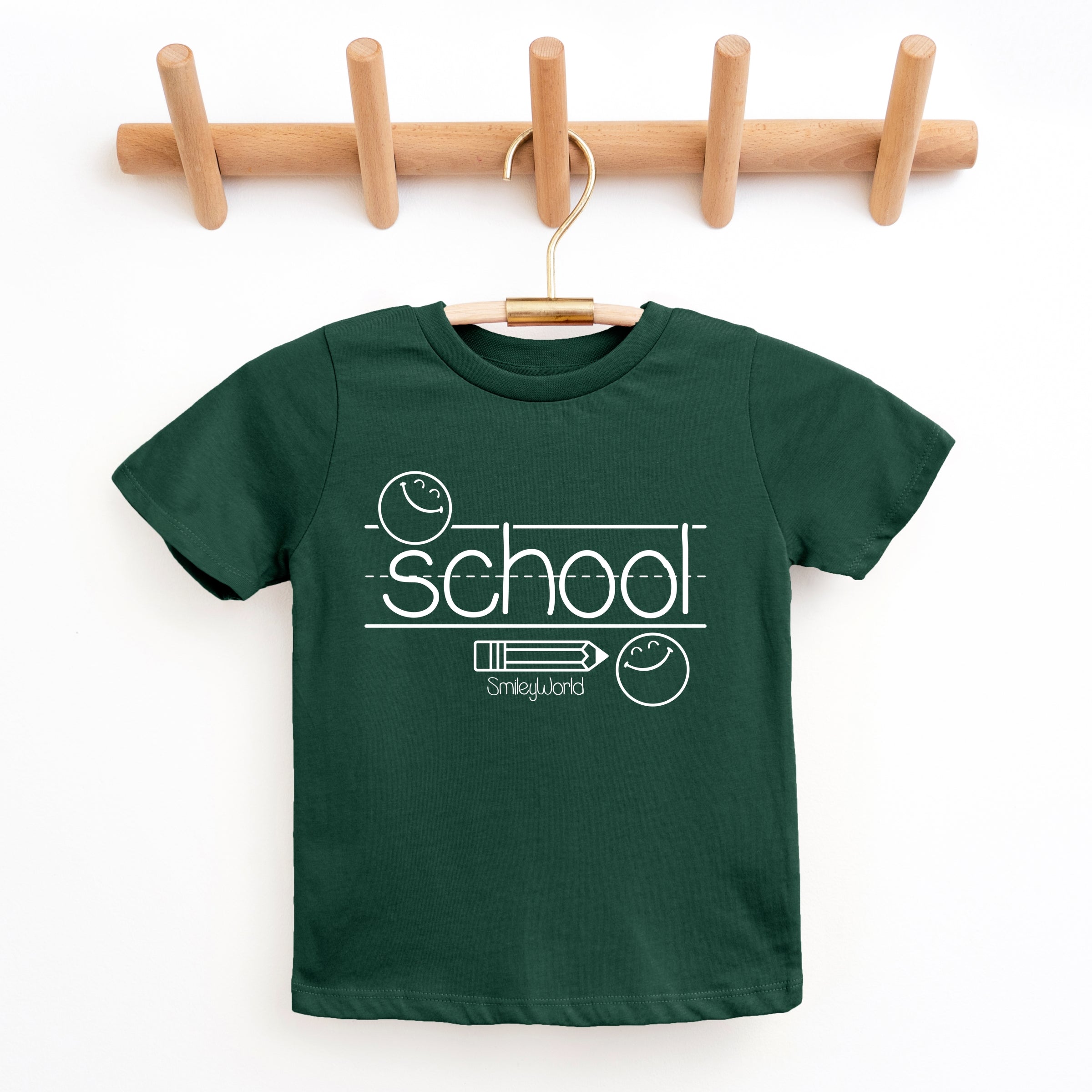 SmileyWorld School Handwriting Lines - Youth Short Sleeve Graphic T-Shirt
