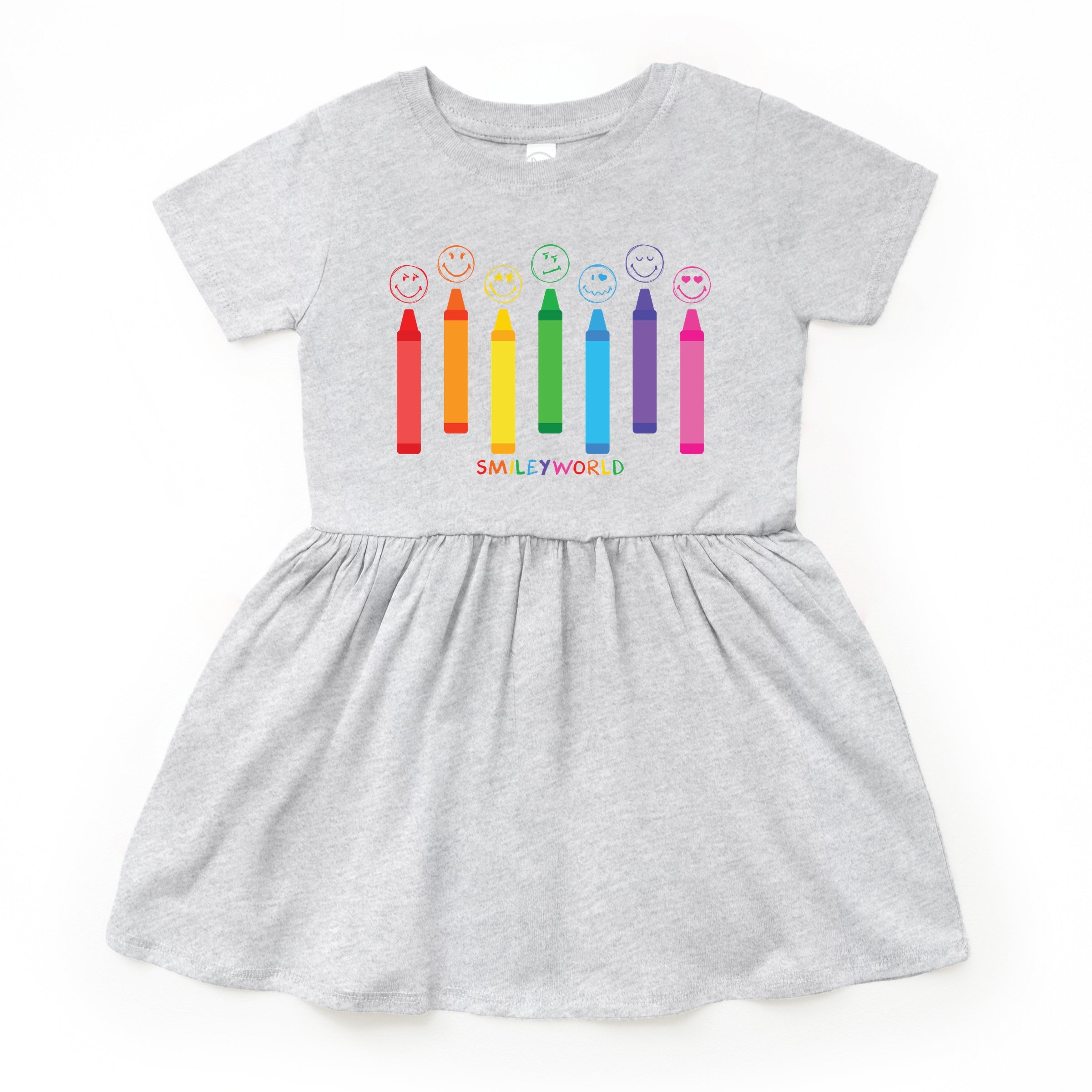 SmileyWorld Crayons Sketched - Toddler Graphic Dress