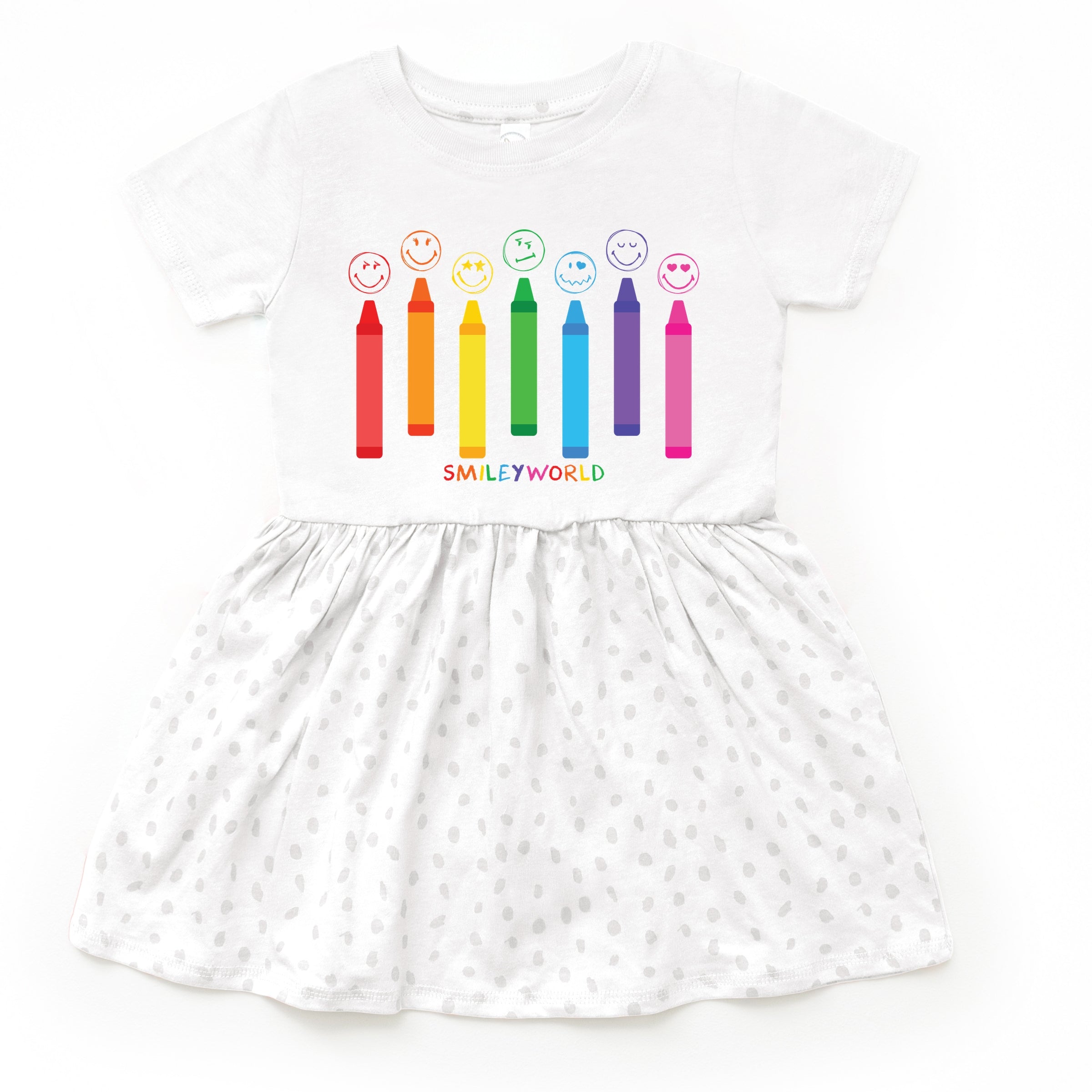 SmileyWorld Crayons Sketched - Toddler Graphic Dress