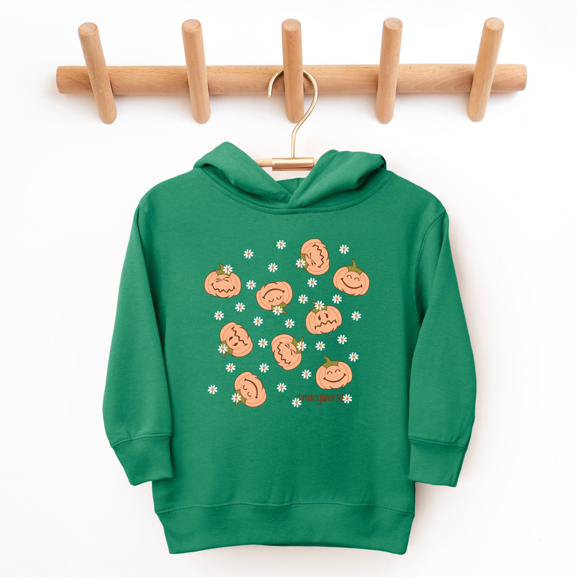 SmileyWorld Pumpkin Collage Daisies - Toddler Hoodie