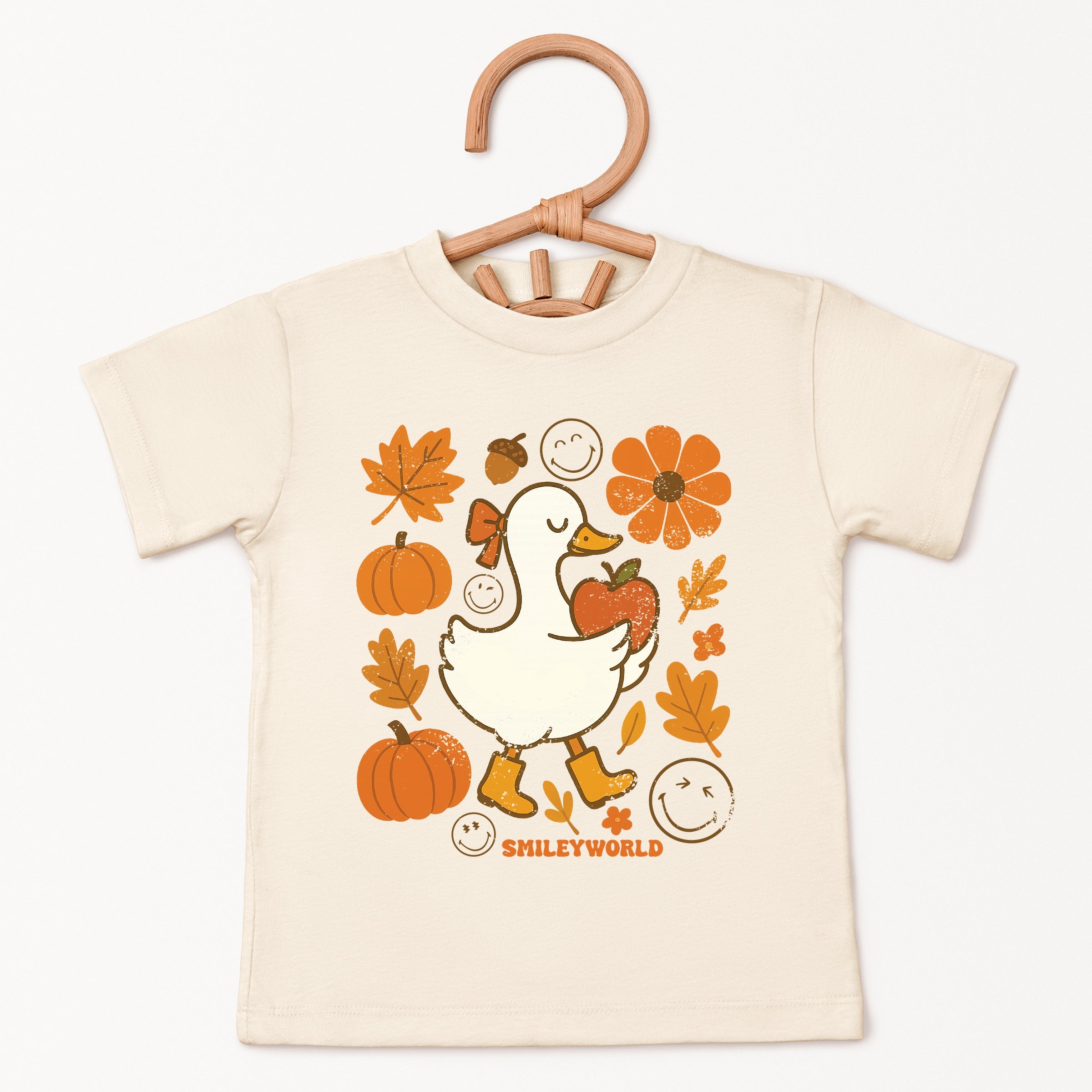 SmileyWorld Goose Autumn - Youth Short Sleeve Graphic T-Shirt and Toddler Short Sleeve Graphic T-Shirt