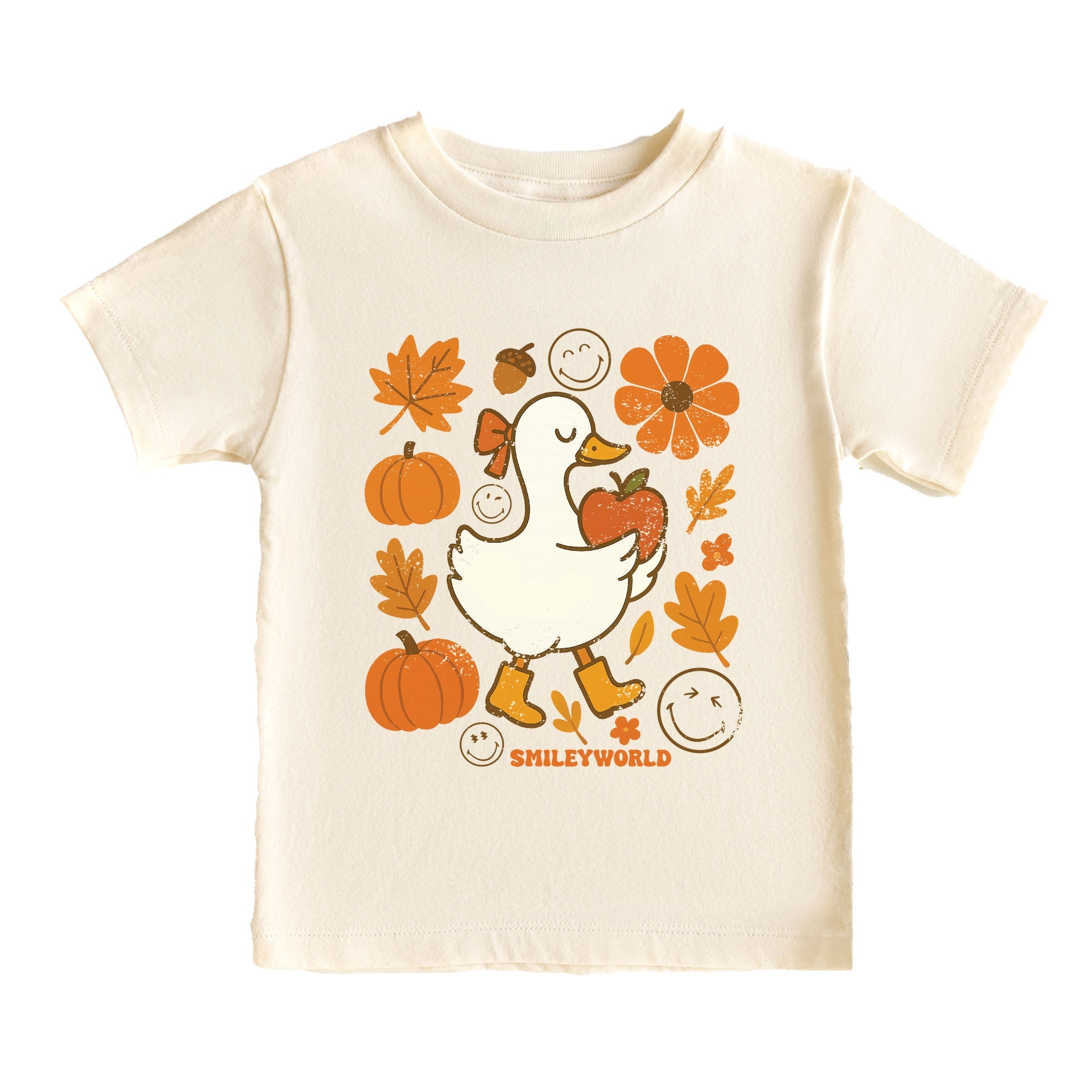 SmileyWorld Goose Autumn - Youth Short Sleeve Graphic T-Shirt and Toddler Short Sleeve Graphic T-Shirt