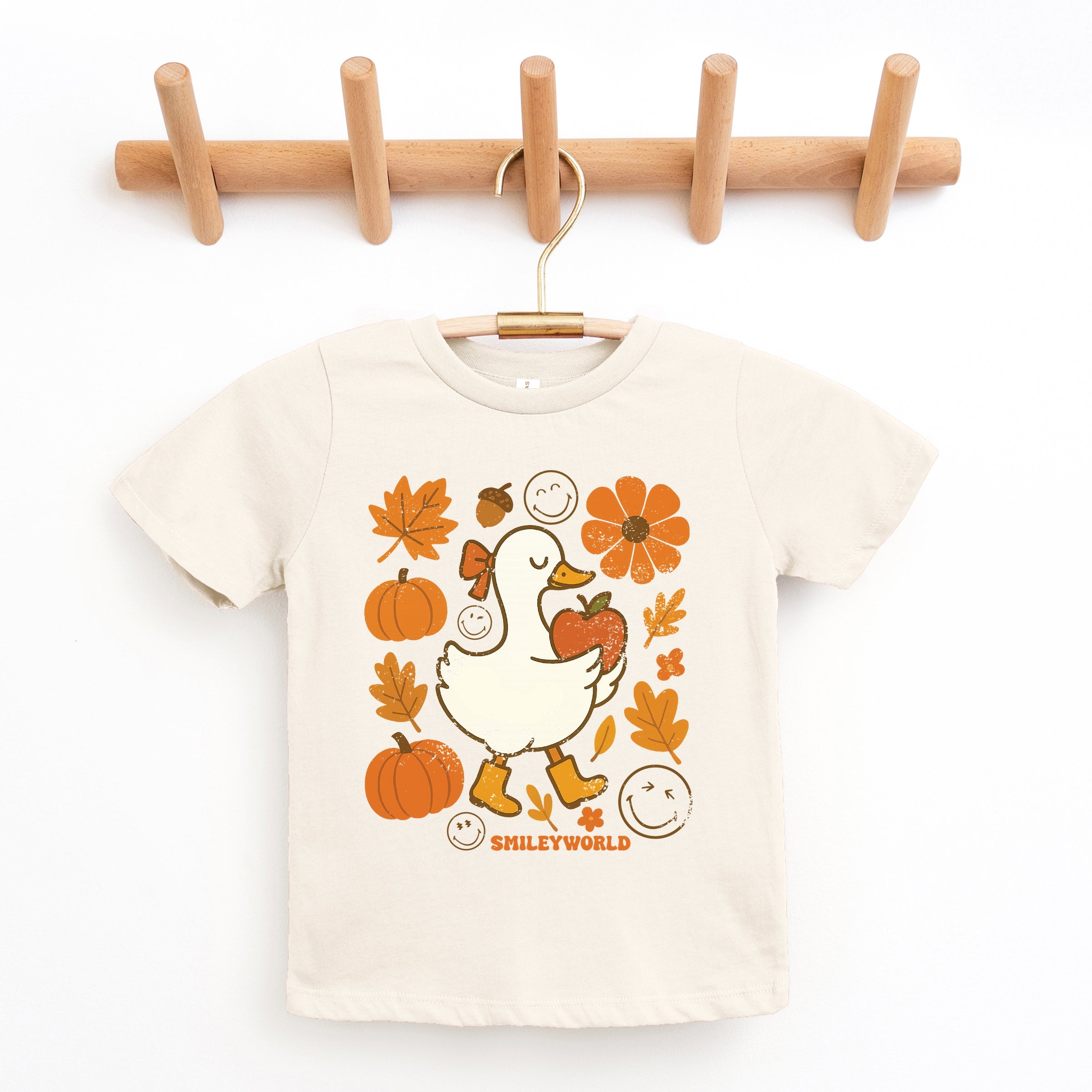 SmileyWorld Goose Autumn - Youth Short Sleeve Graphic T-Shirt and Toddler Short Sleeve Graphic T-Shirt