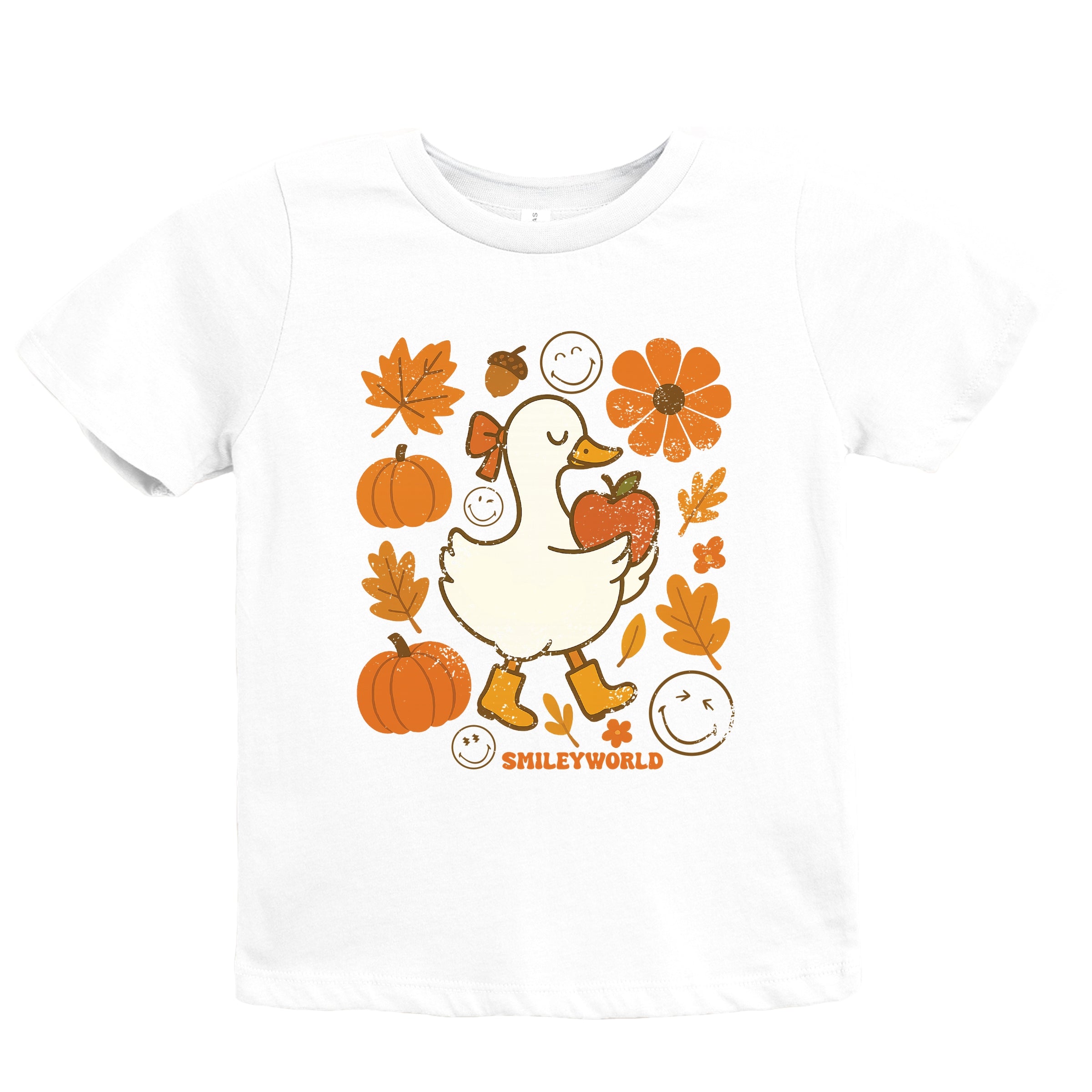 SmileyWorld Goose Autumn - Youth Short Sleeve Graphic T-Shirt and Toddler Short Sleeve Graphic T-Shirt