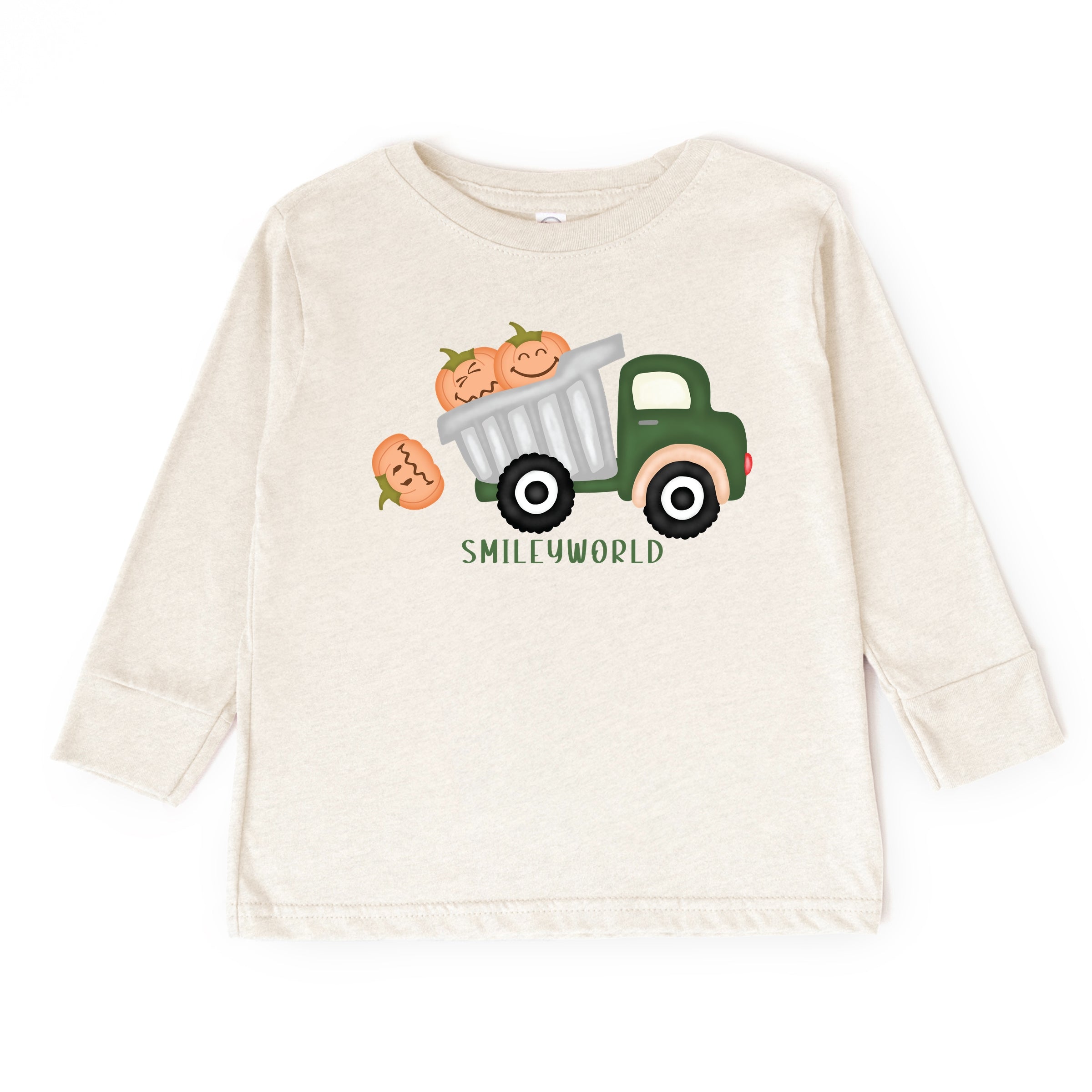 SmileyWorld Dump Truck Pumpkins - Toddler Long Sleeve Tee and Youth Long Sleeve Tee