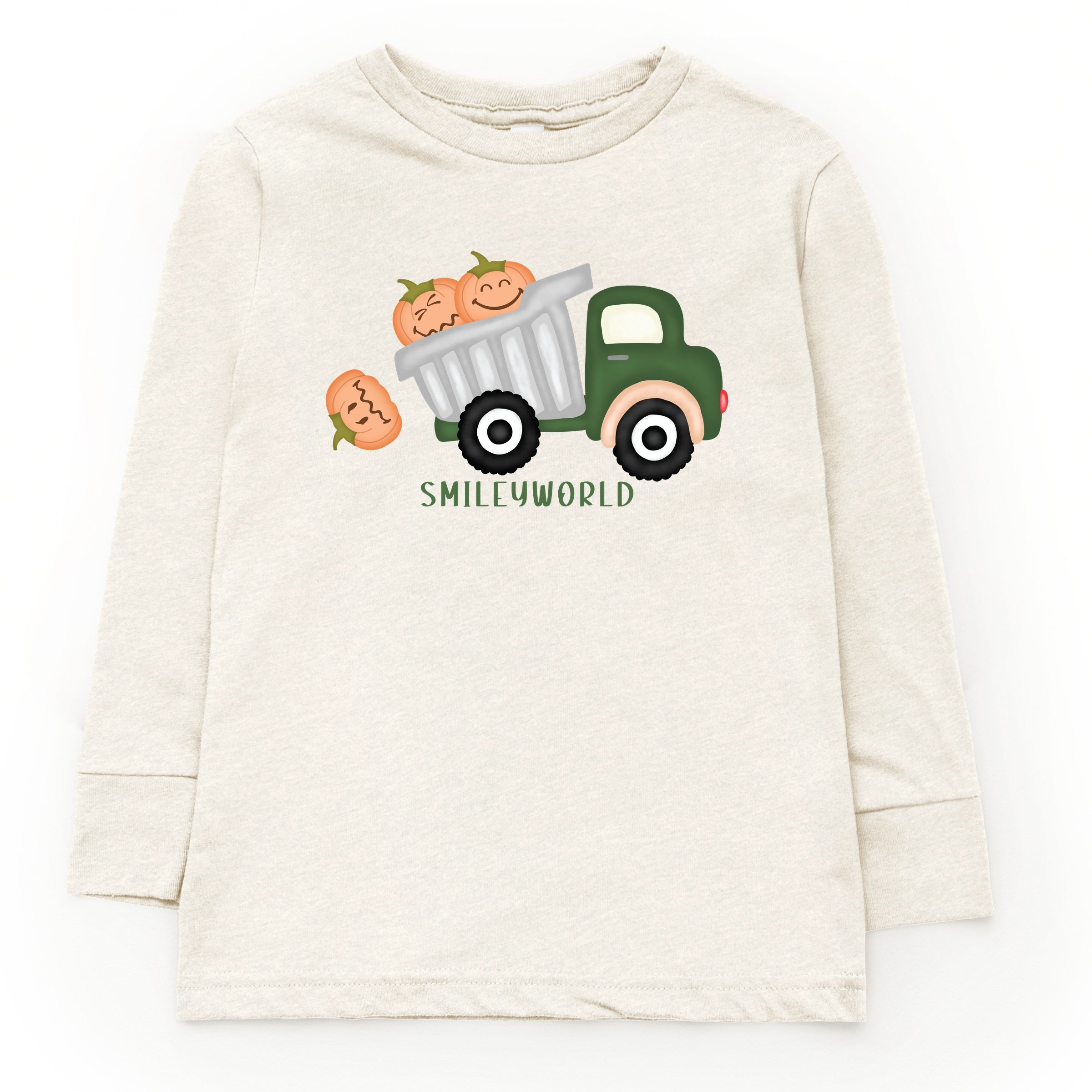 SmileyWorld Dump Truck Pumpkins - Toddler Long Sleeve Tee and Youth Long Sleeve Tee