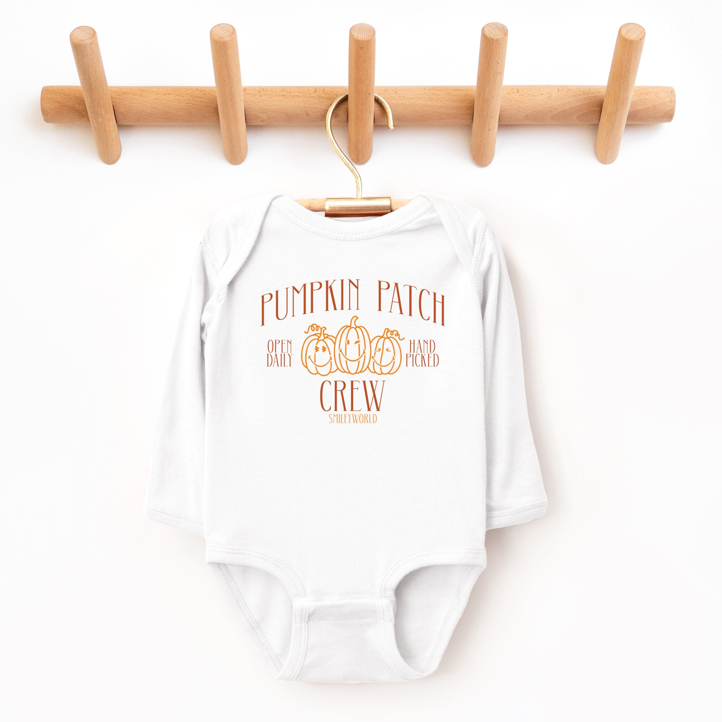 SmileyWorld Pumpkin Patch Crew - Baby Long Sleeve Bodysuit