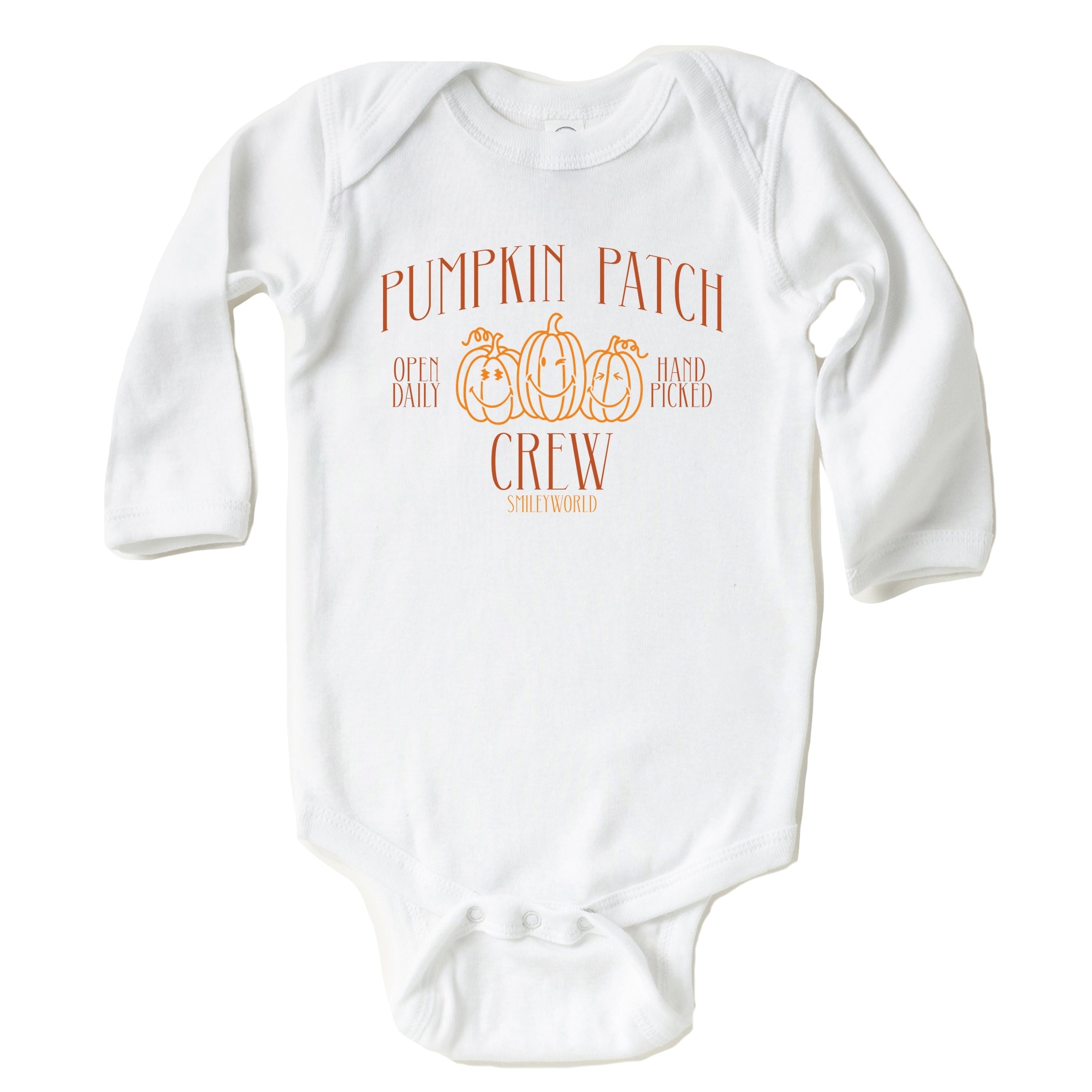 SmileyWorld Pumpkin Patch Crew - Baby Long Sleeve Bodysuit