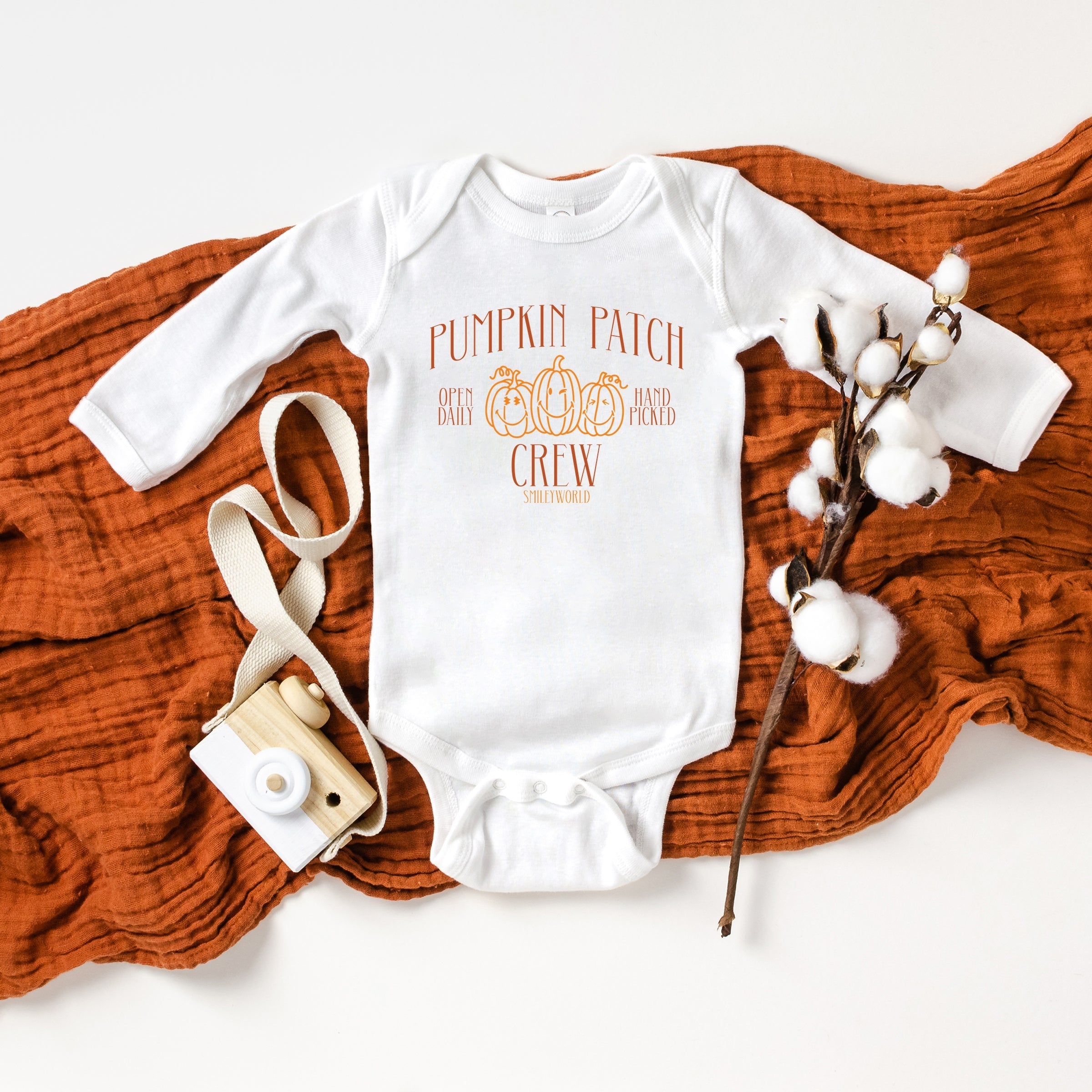 SmileyWorld Pumpkin Patch Crew - Baby Long Sleeve Bodysuit