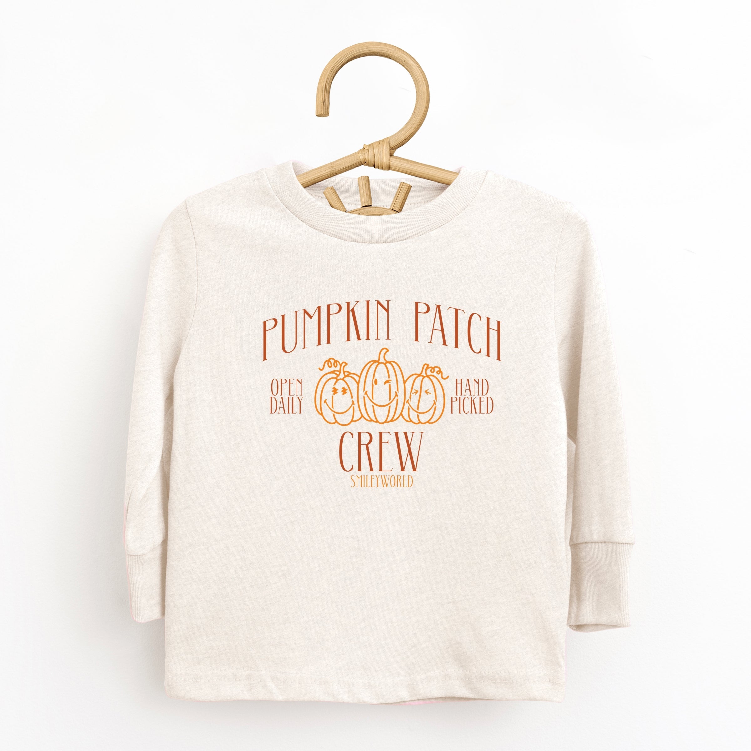 SmileyWorld Pumpkin Patch Crew - Toddler Long Sleeve Graphic Tee and Youth Long Sleeve Graphic T-Shirt