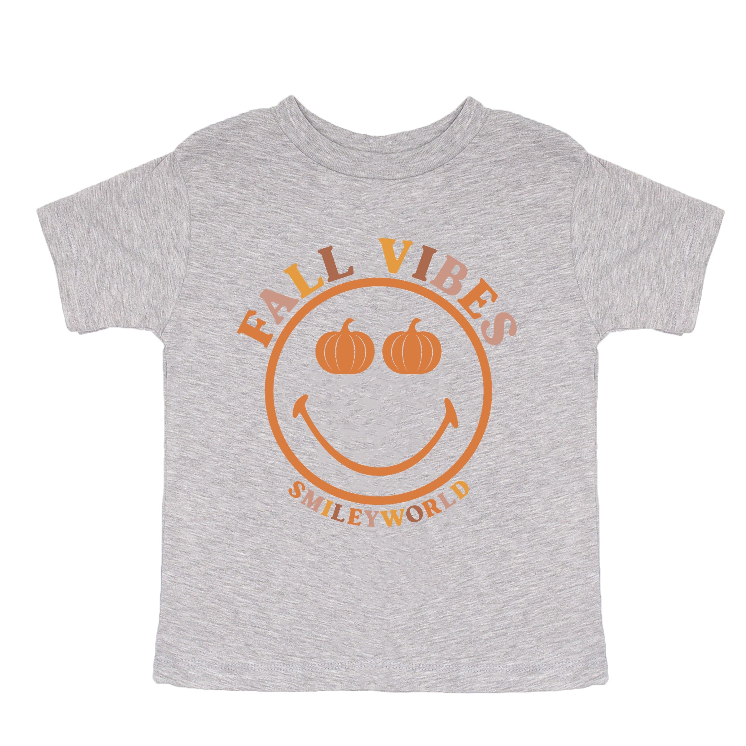 SmileyWorld Fall Vibes - Youth Short Sleeve Graphic T-Shirt and Toddler Short Sleeve Graphic T-Shirt