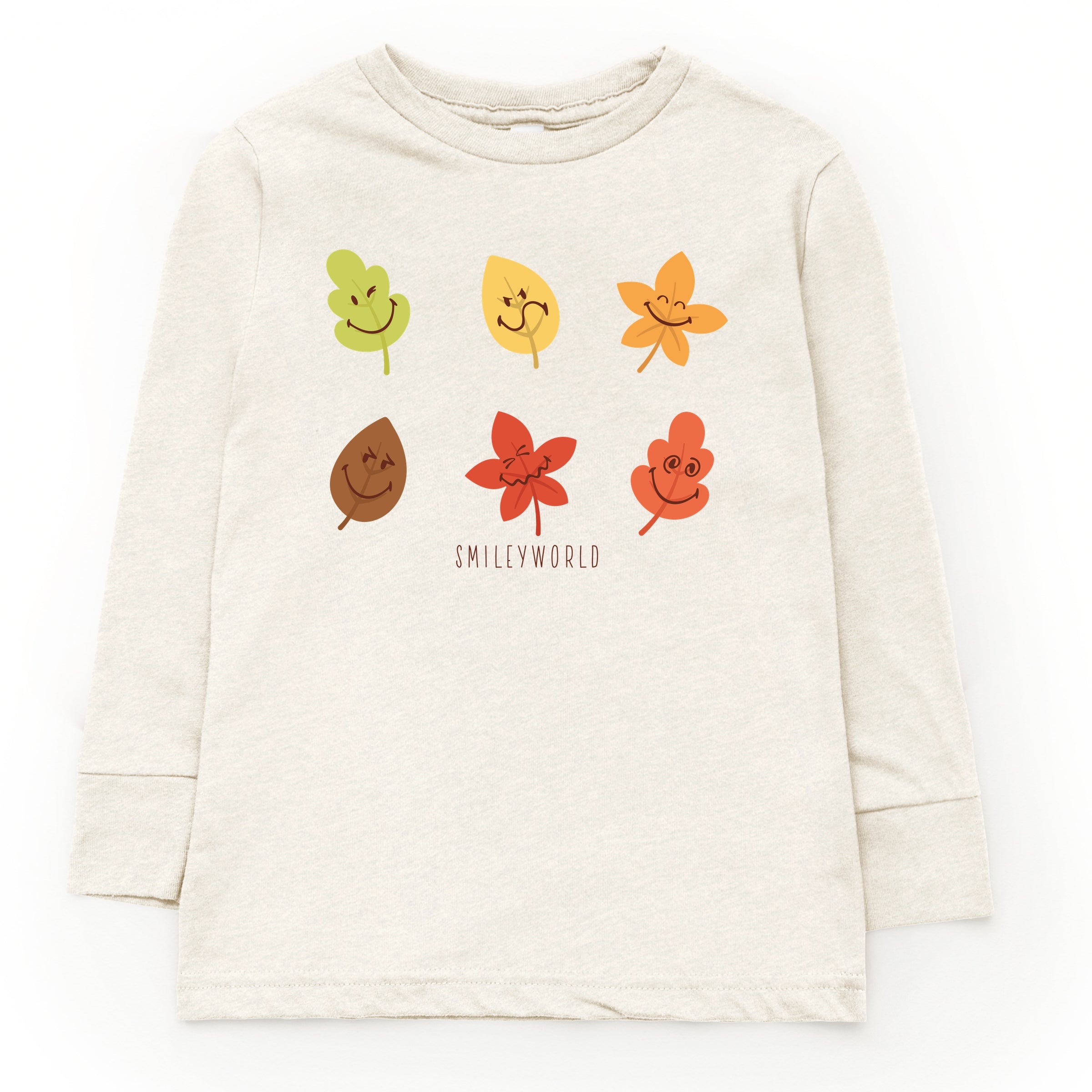 SmileyWorld Fall Leaves - Toddler Long Sleeve Graphic Tee and Youth Long Sleeve Graphic T-Shirt