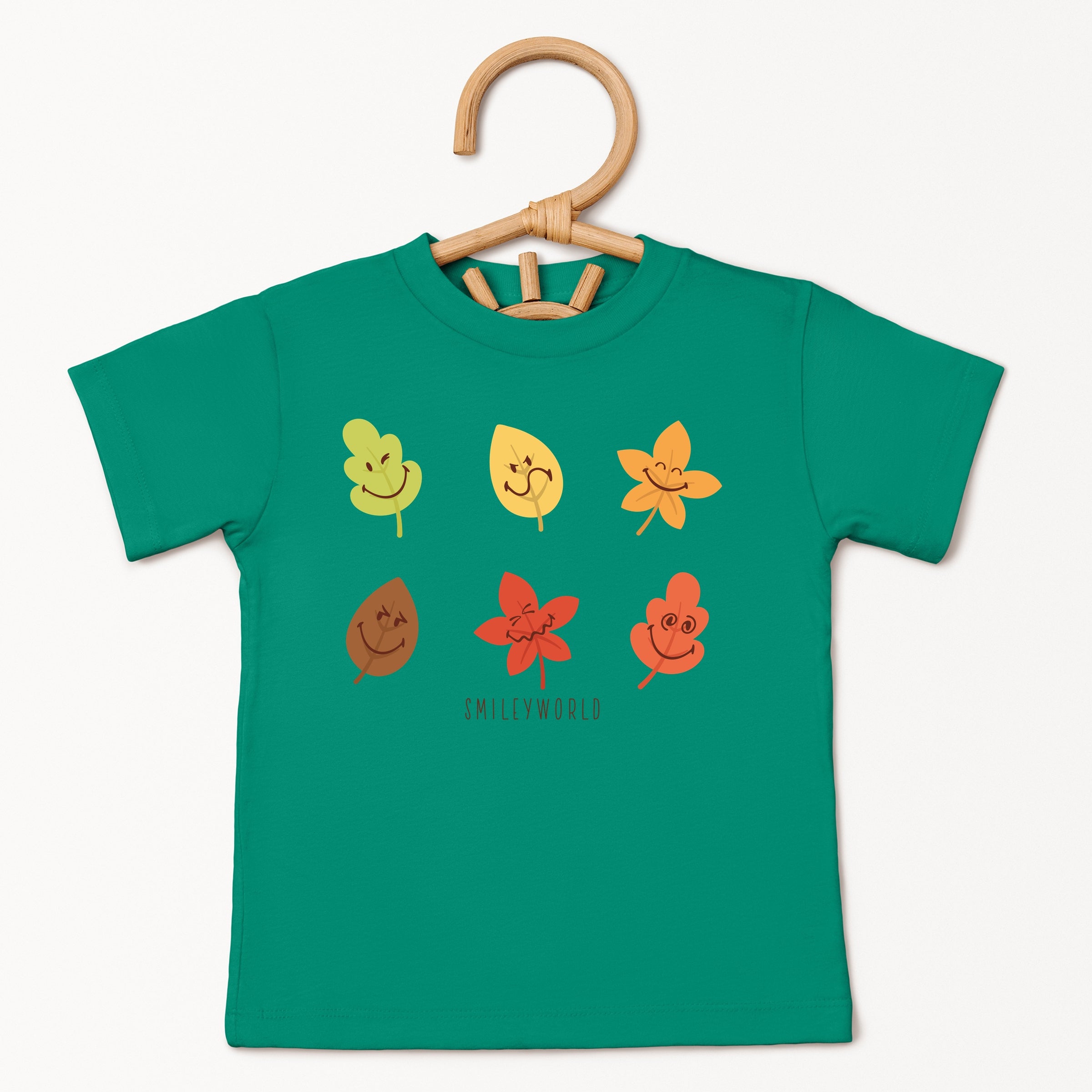 SmileyWorld Fall Leaves - Youth Short Sleeve Graphic T-Shirt and Toddler Short Sleeve Graphic T-Shirt