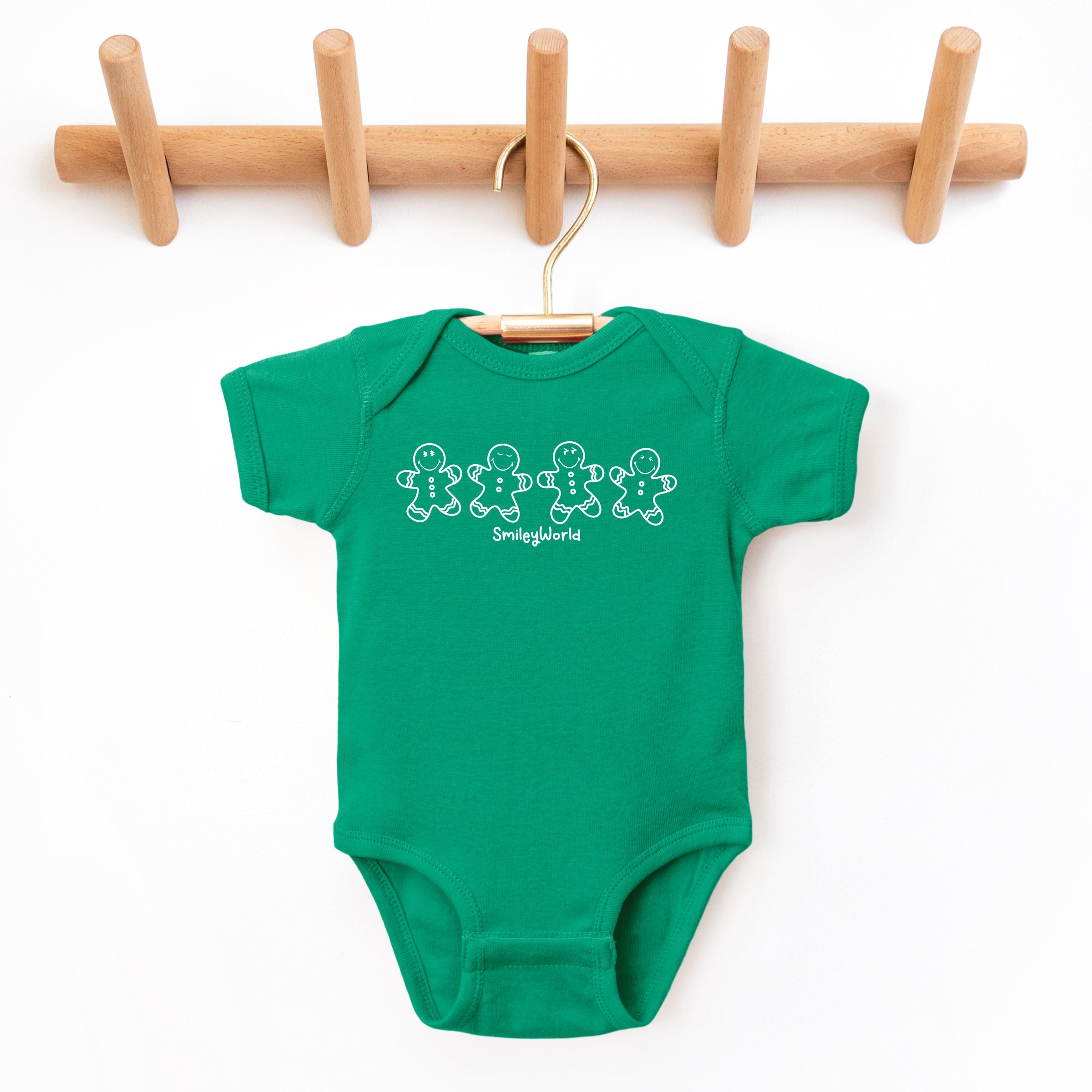 SmileyWorld Gingerbread - Baby Short Sleeve Graphic Bodysuit