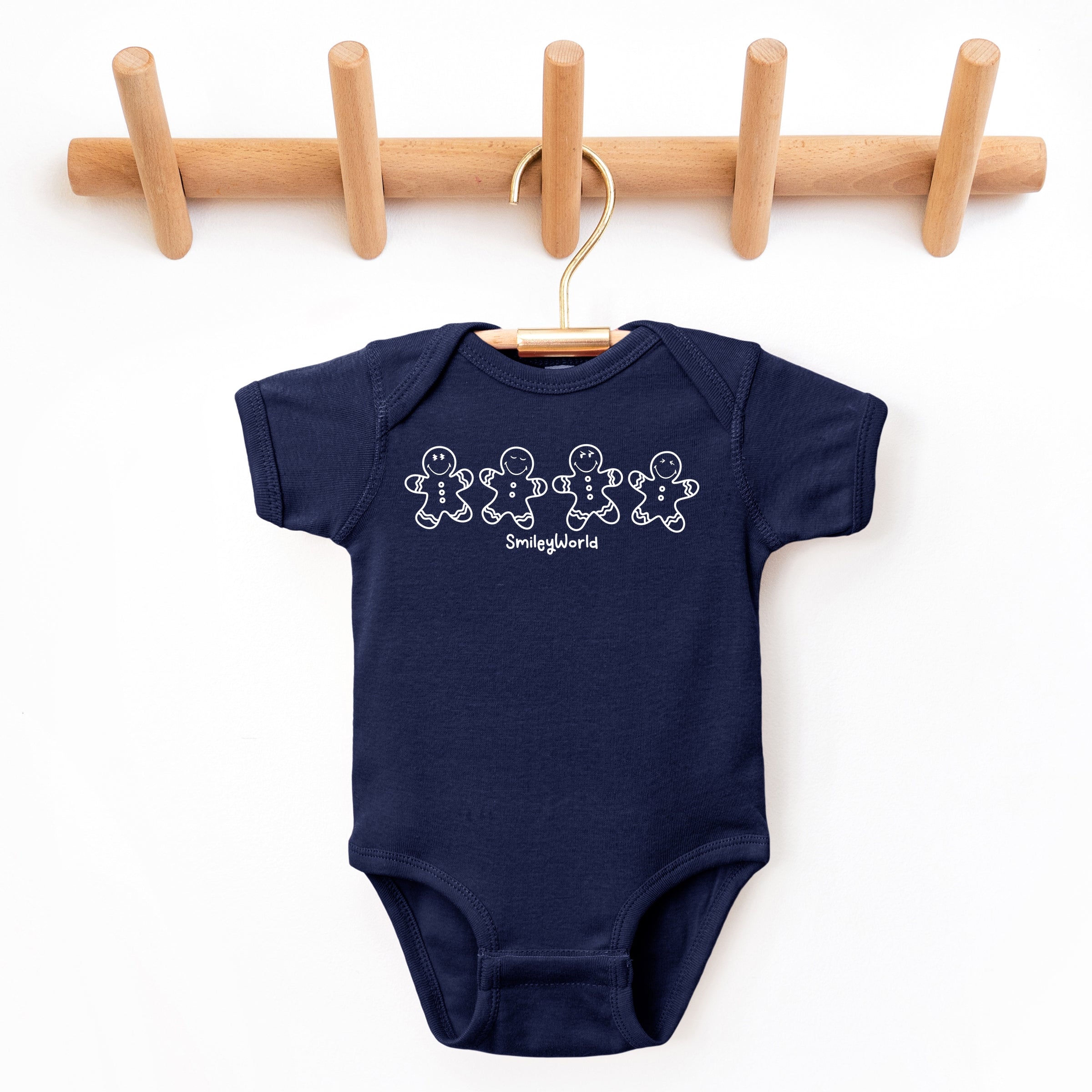 SmileyWorld Gingerbread - Baby Short Sleeve Graphic Bodysuit