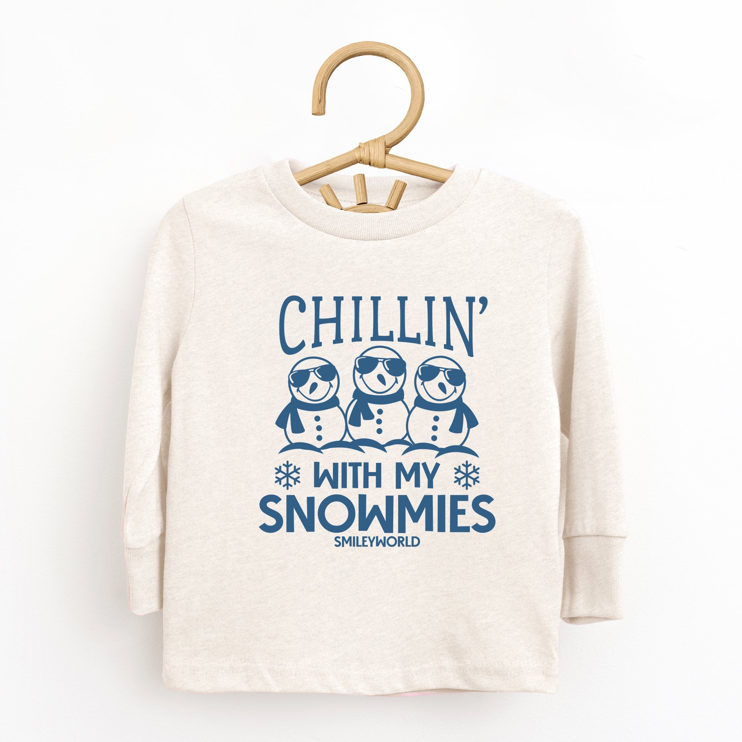 SmileyWorld Chillin' With My Snowmies - Youth Long Sleeve Graphic T-Shirt and Toddler Long Sleeve Graphic Tee