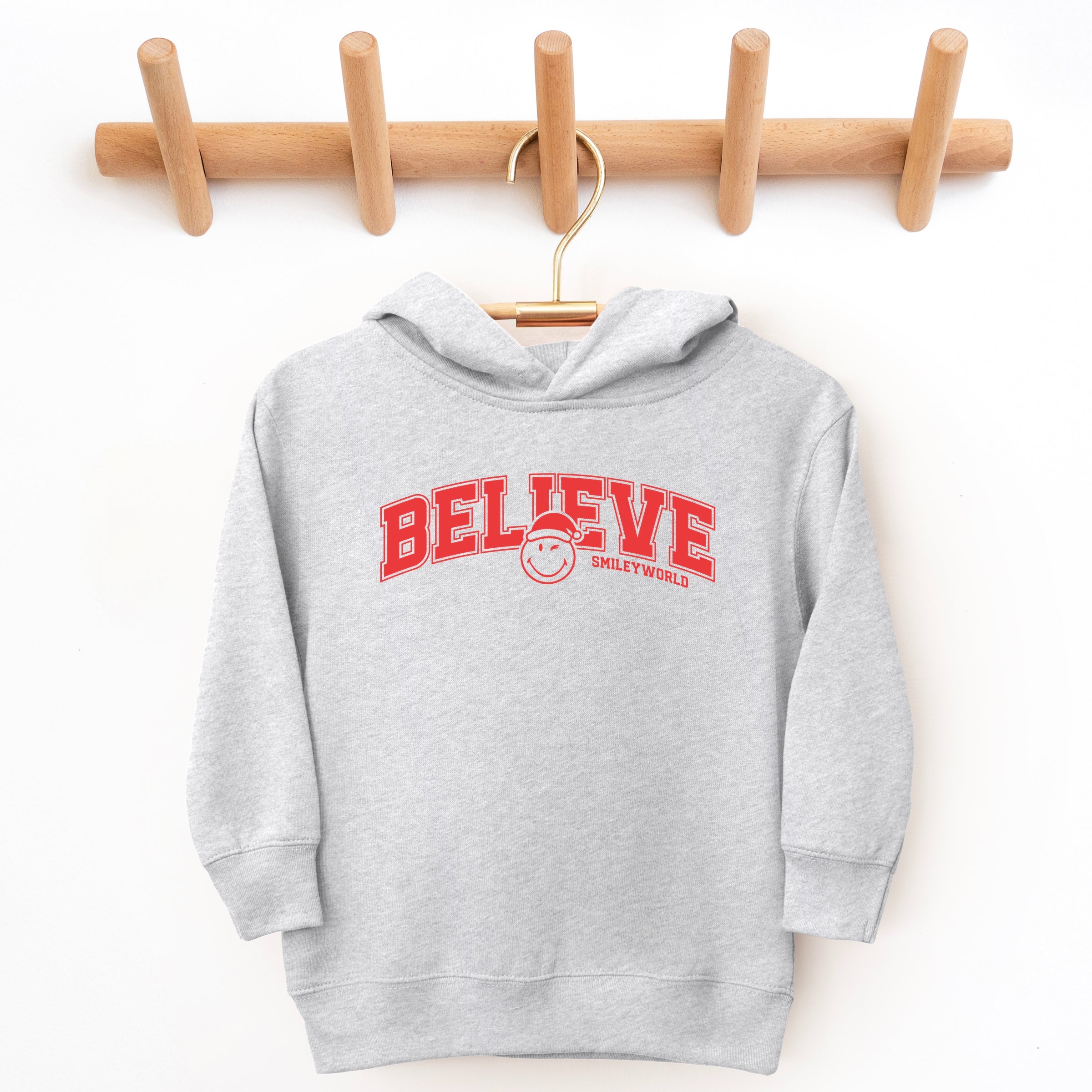 SmileyWorld Varisty Believe - Toddler Hoodie and Youth Graphic Hoodie