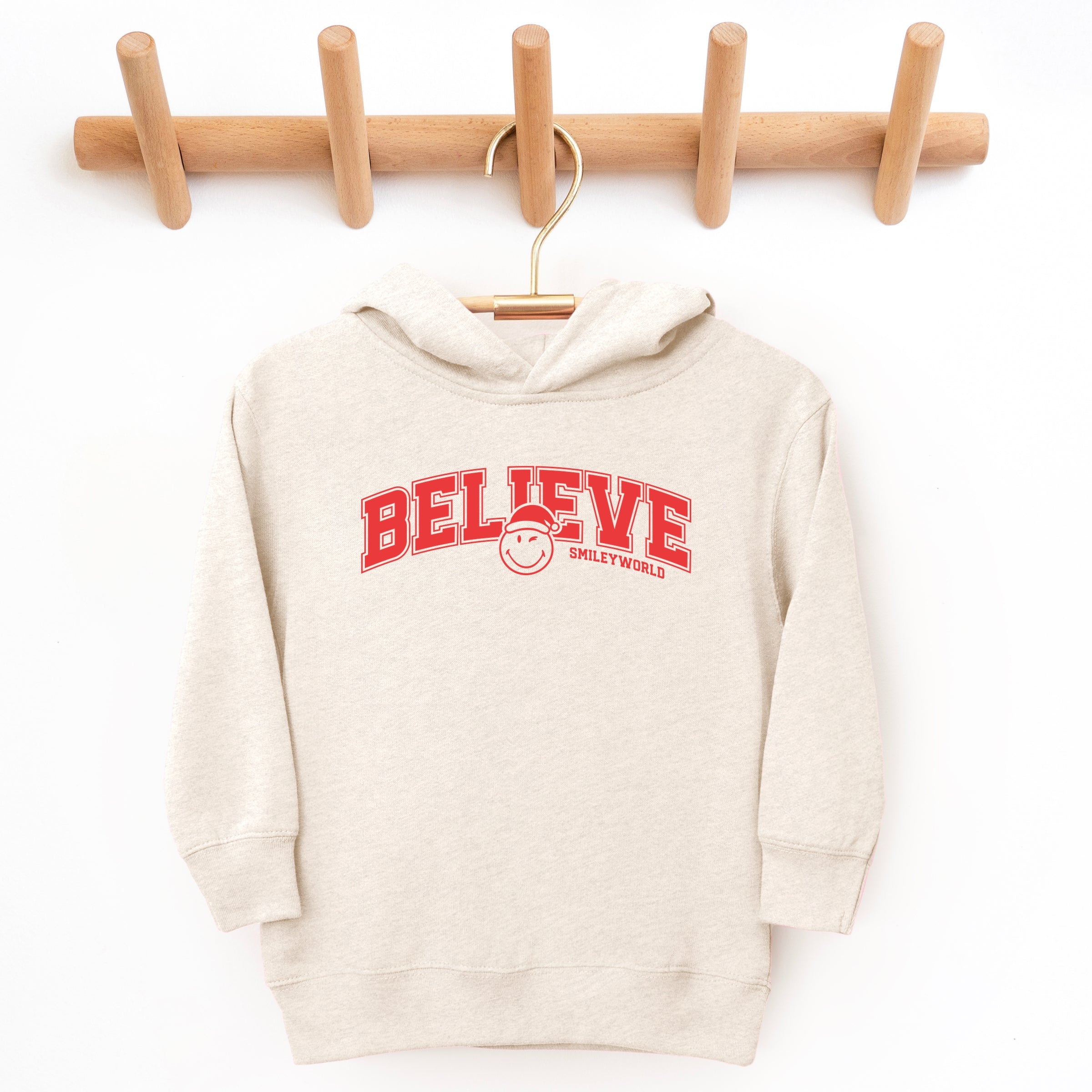 SmileyWorld Varisty Believe - Toddler Hoodie and Youth Graphic Hoodie
