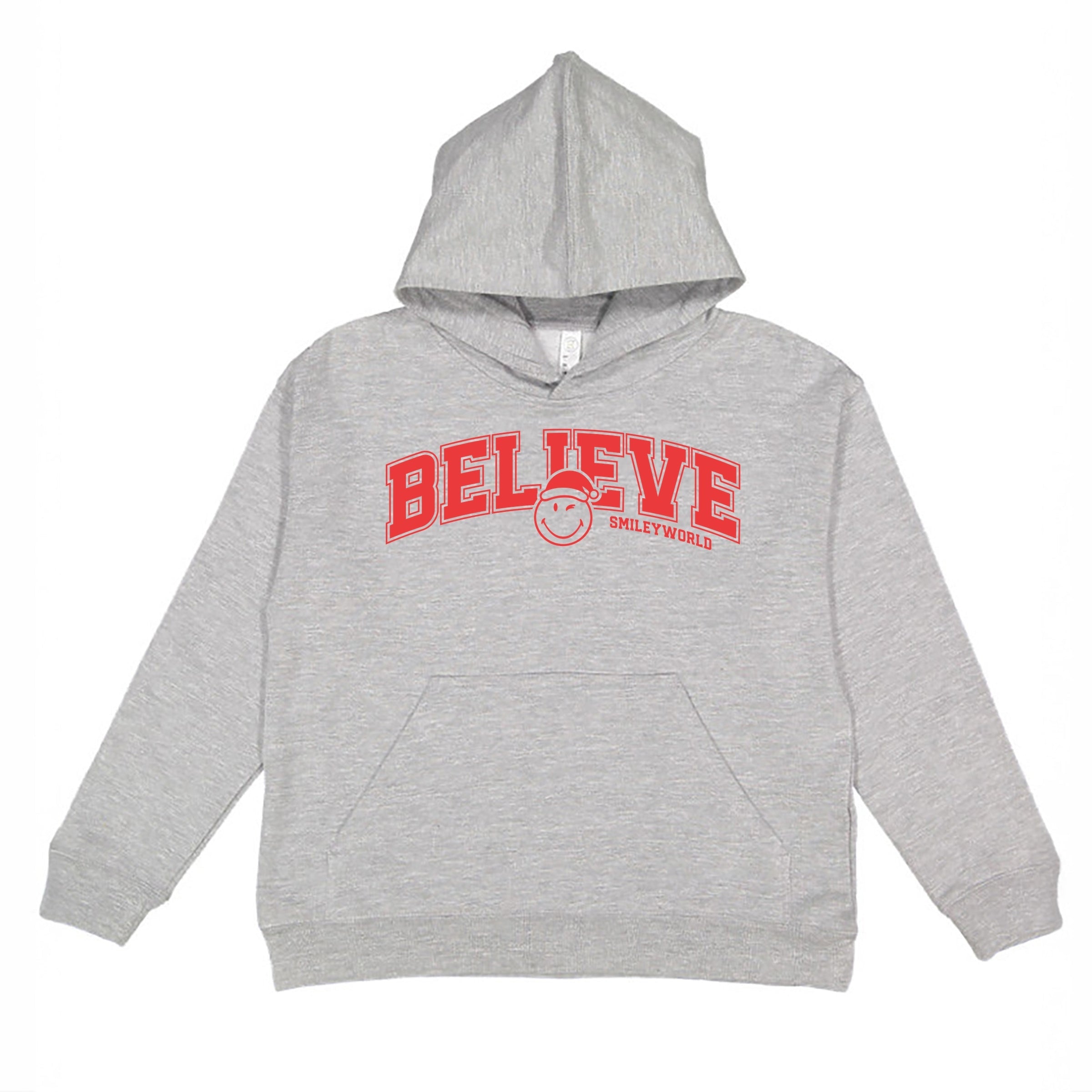 SmileyWorld Varisty Believe - Toddler Hoodie and Youth Graphic Hoodie