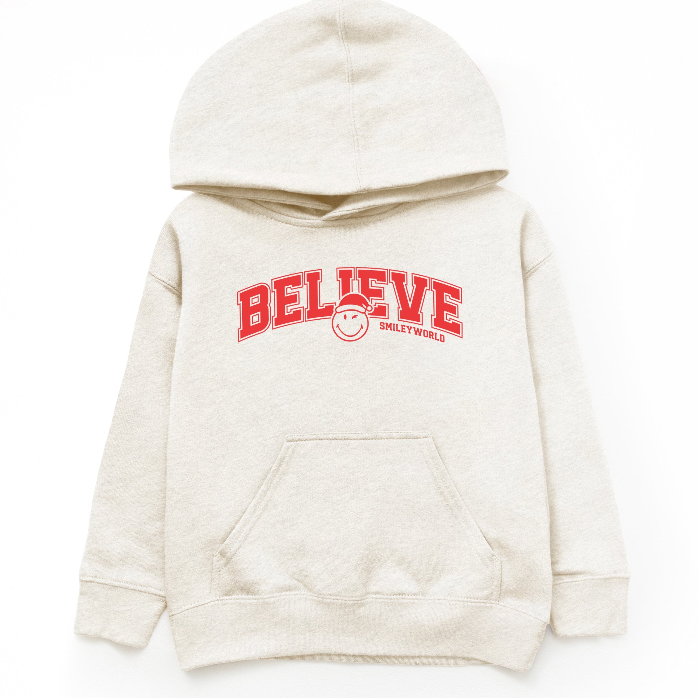 SmileyWorld Varisty Believe - Toddler Hoodie and Youth Graphic Hoodie