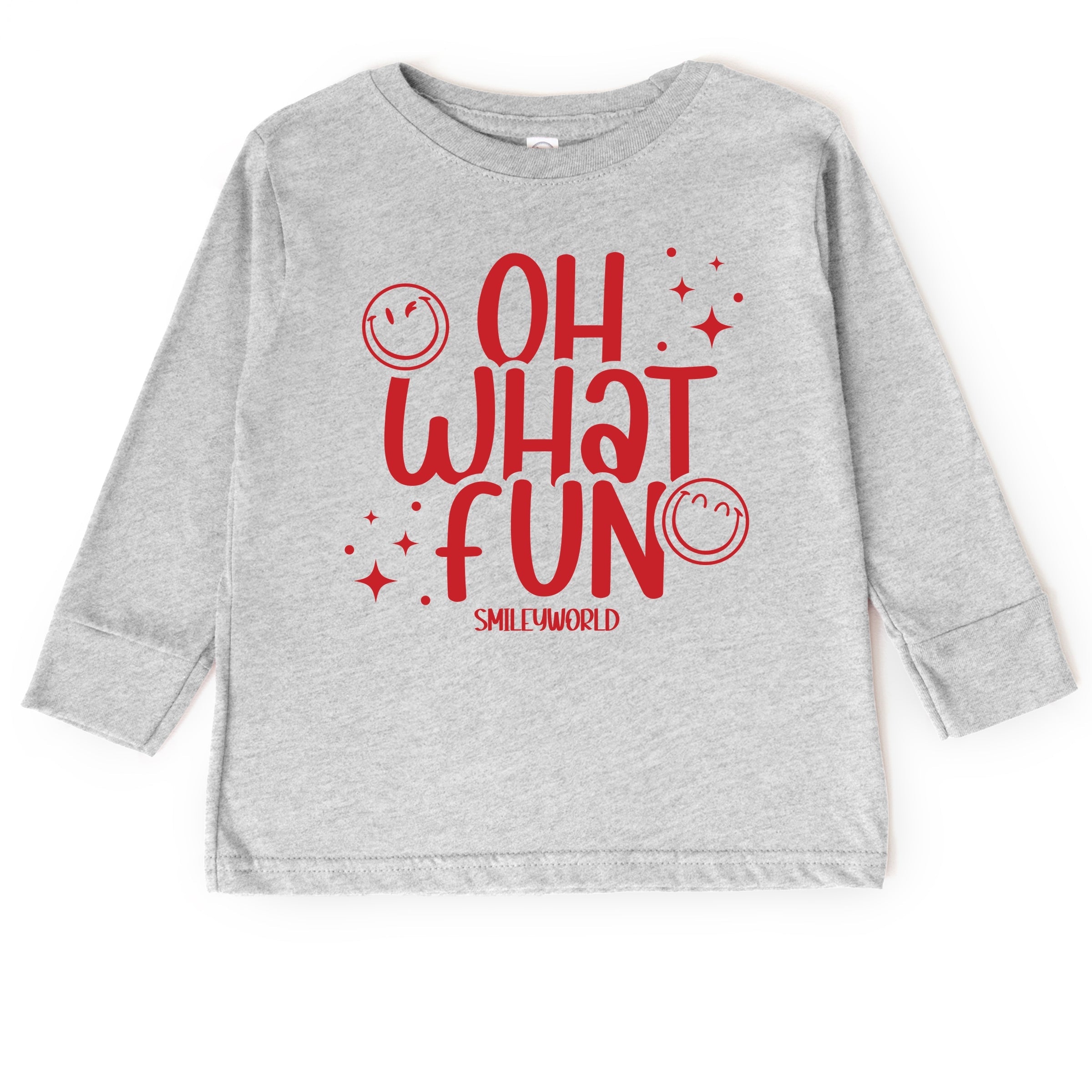 SmileyWorld Oh What Fun - Toddler Long Sleeve Graphic Tee and Youth Long Sleeve Graphic T-Shirt