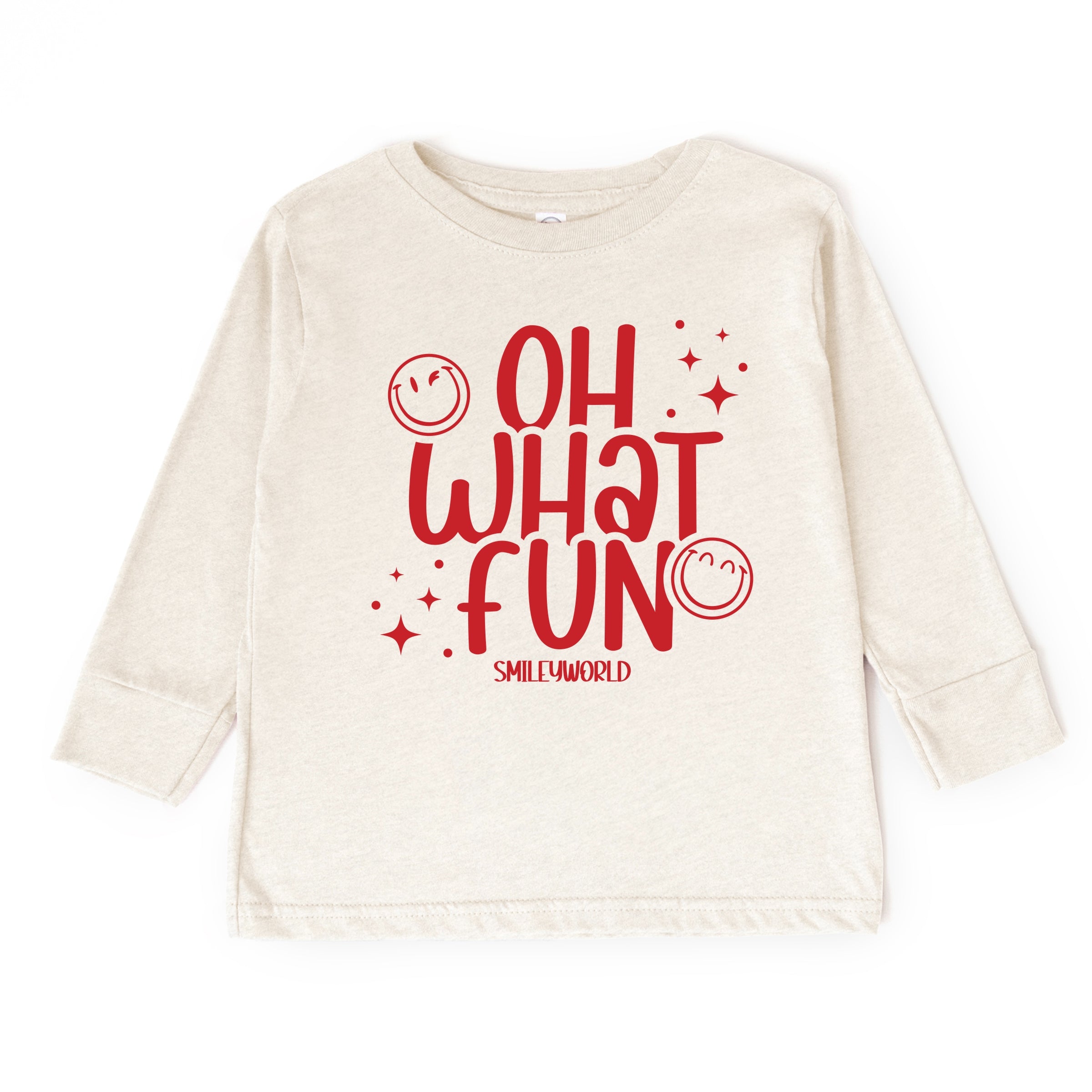 SmileyWorld Oh What Fun - Toddler Long Sleeve Graphic Tee and Youth Long Sleeve Graphic T-Shirt