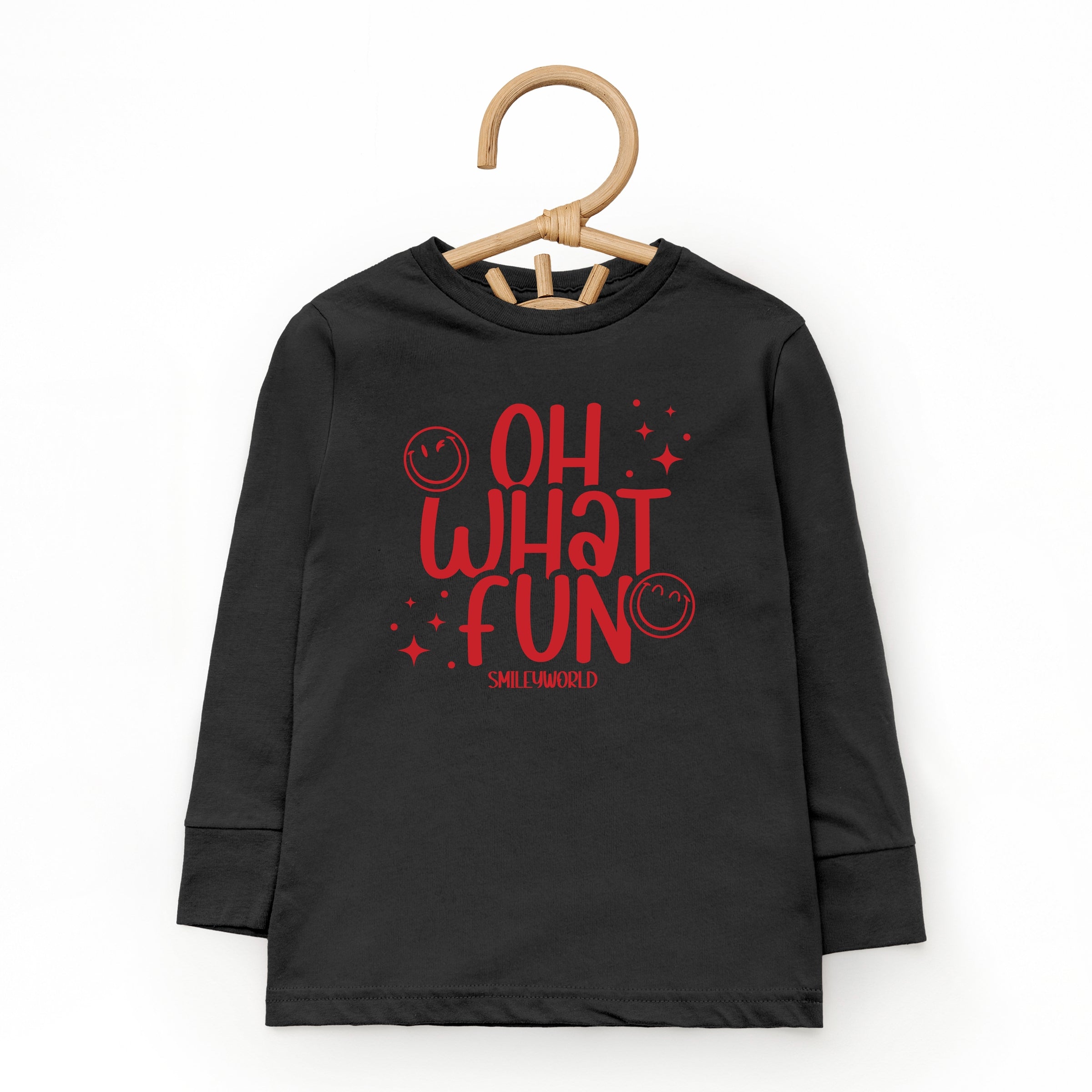 SmileyWorld Oh What Fun - Toddler Long Sleeve Graphic Tee and Youth Long Sleeve Graphic T-Shirt