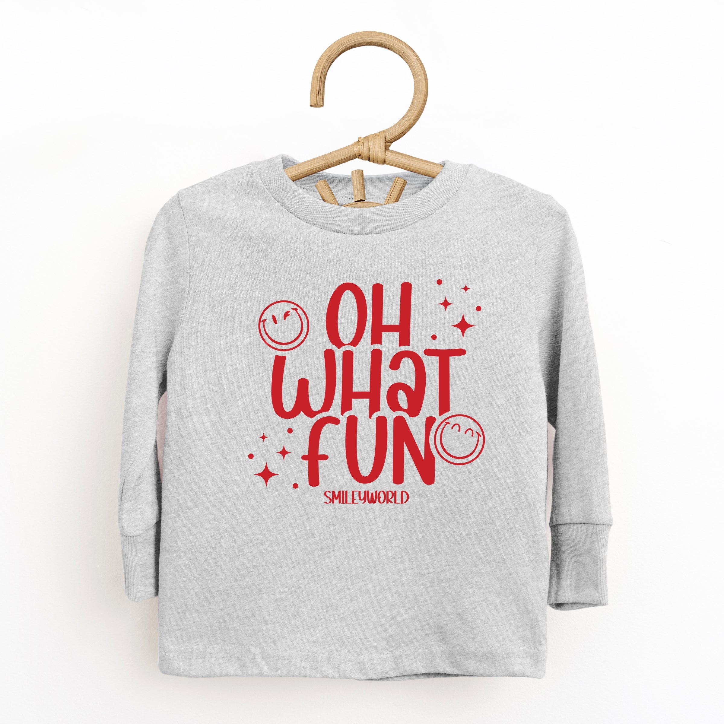 SmileyWorld Oh What Fun - Toddler Long Sleeve Graphic Tee and Youth Long Sleeve Graphic T-Shirt