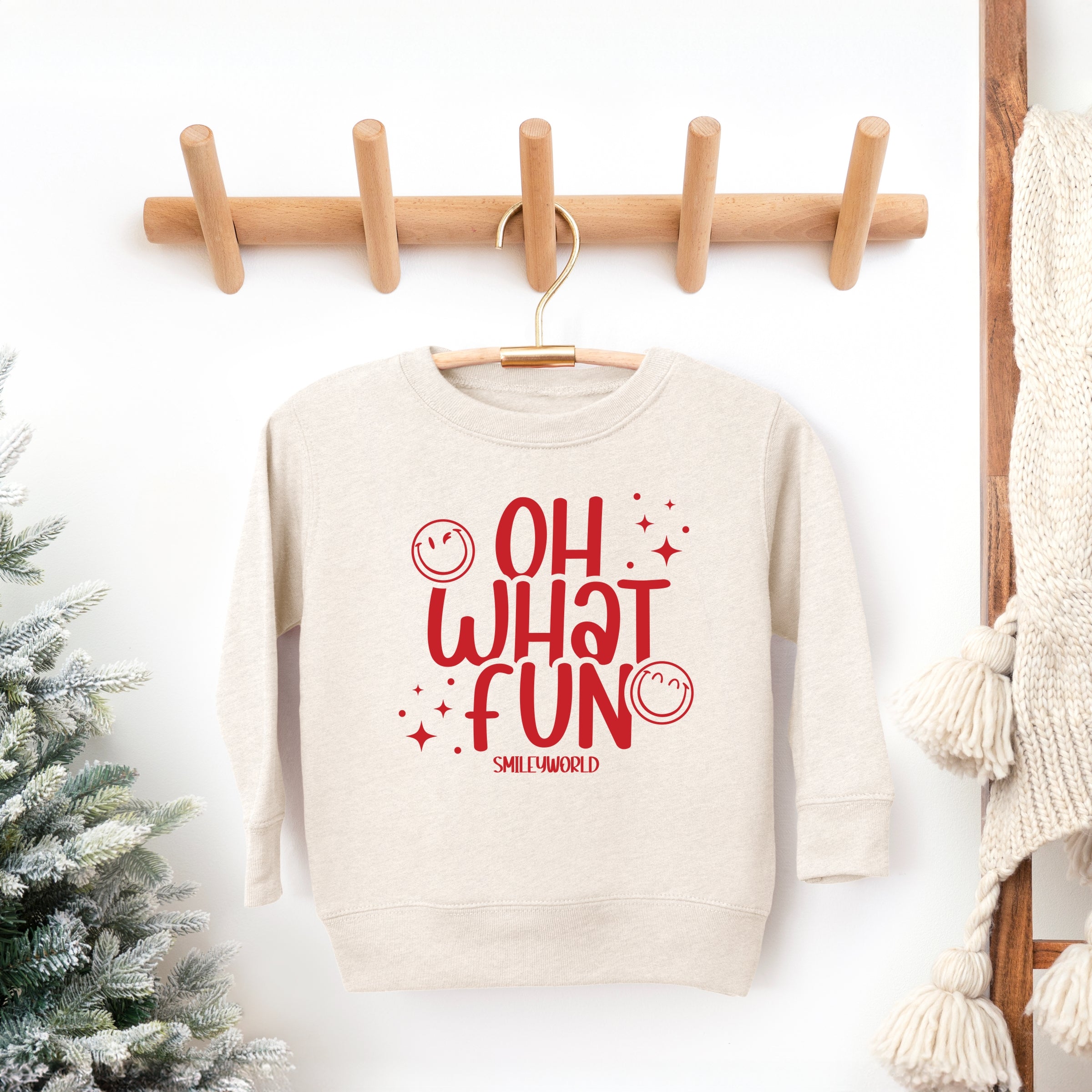 SmileyWorld Oh What Fun - Toddler Graphic Sweatshirt and Youth Graphic Sweatshirt