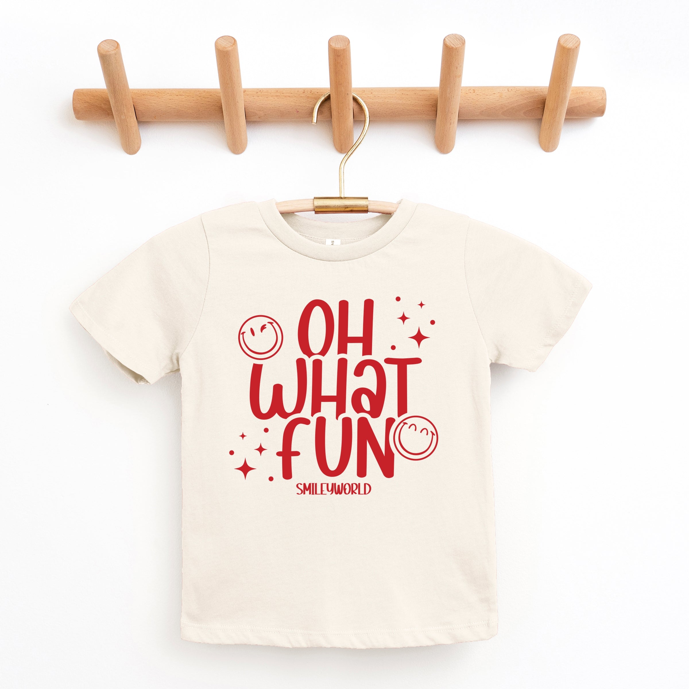 SmileyWorld Oh What Fun - Youth Short Sleeve Graphic T-Shirt and Toddler Short Sleeve Graphic T-Shirt