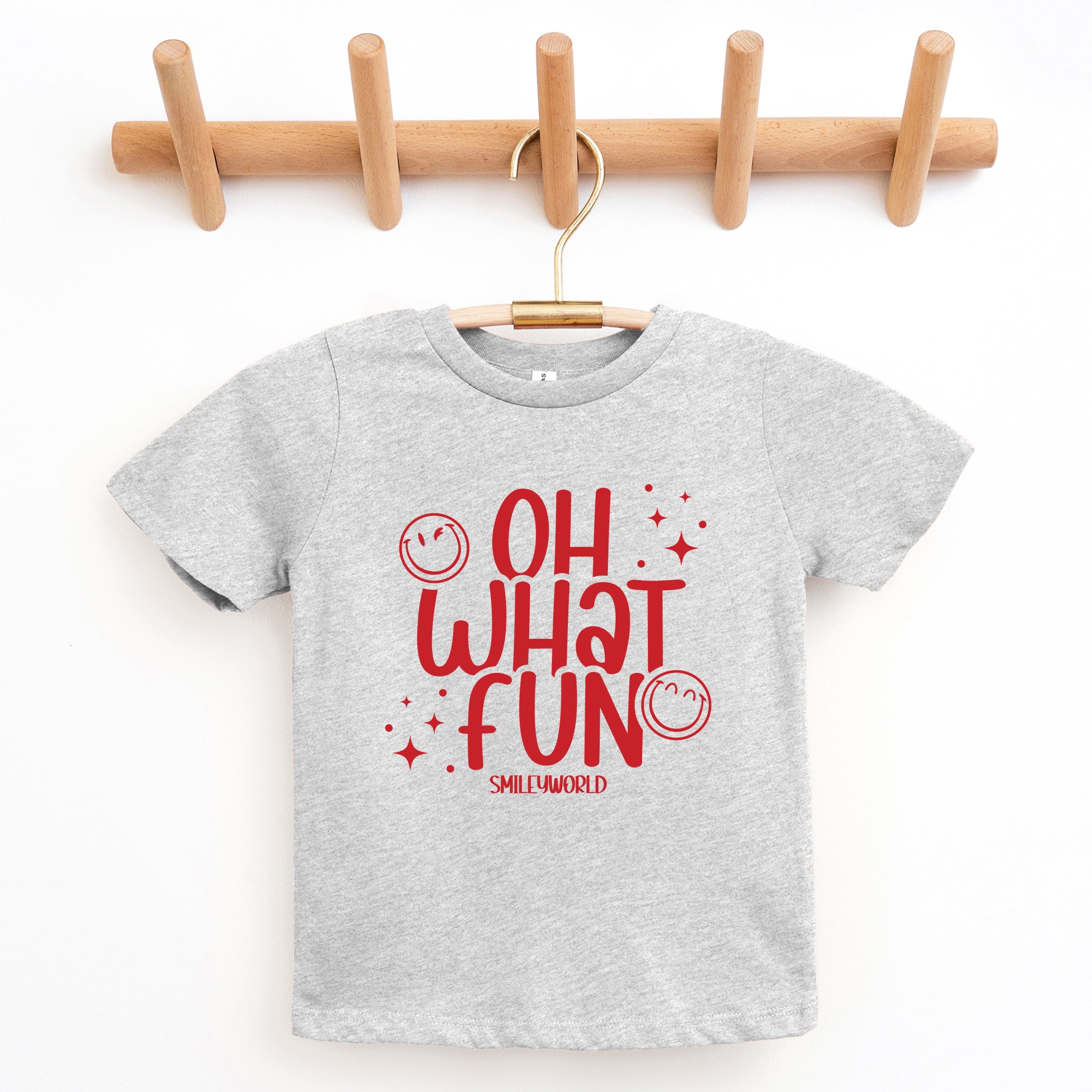 SmileyWorld Oh What Fun - Youth Short Sleeve Graphic T-Shirt and Toddler Short Sleeve Graphic T-Shirt