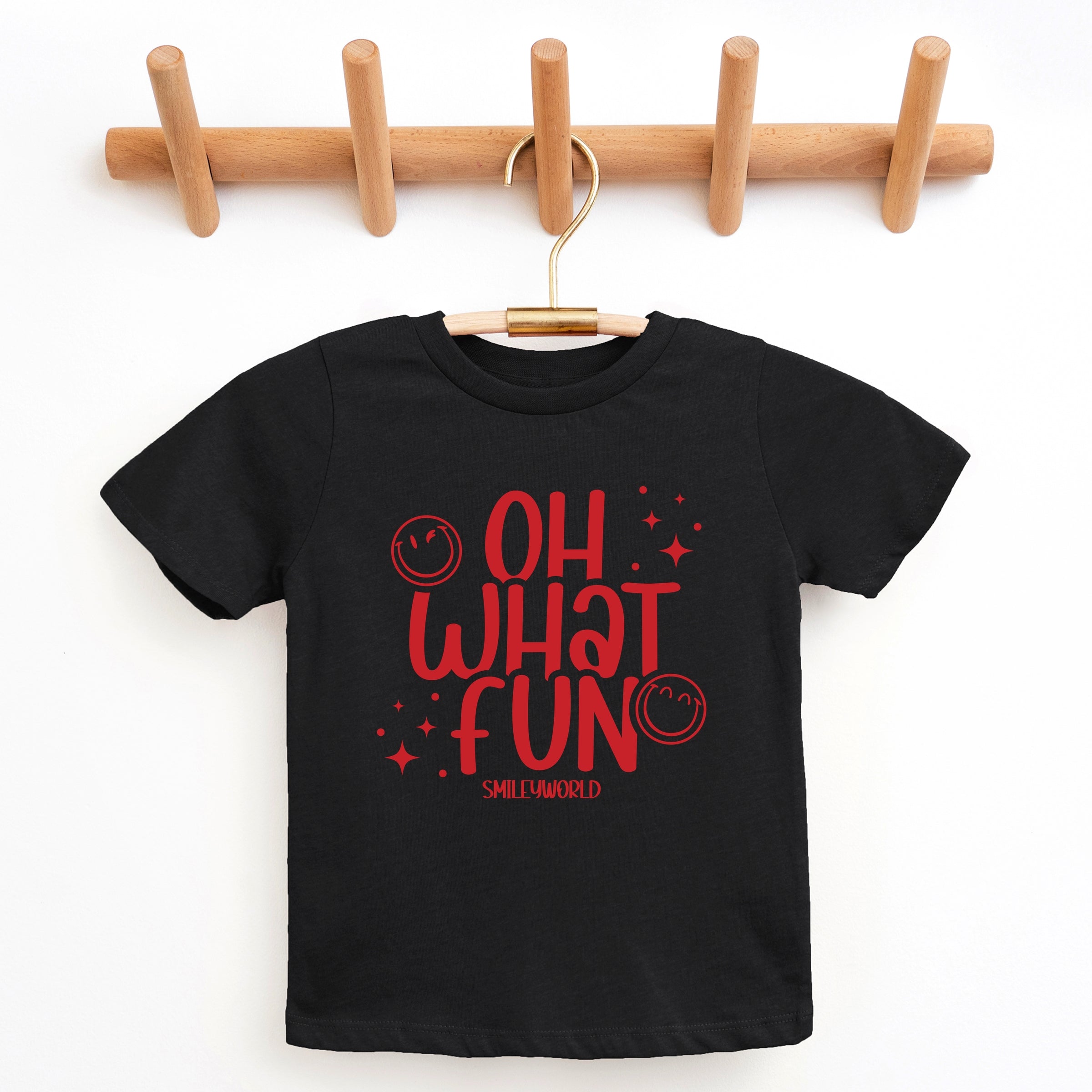 SmileyWorld Oh What Fun - Youth Short Sleeve Graphic T-Shirt and Toddler Short Sleeve Graphic T-Shirt