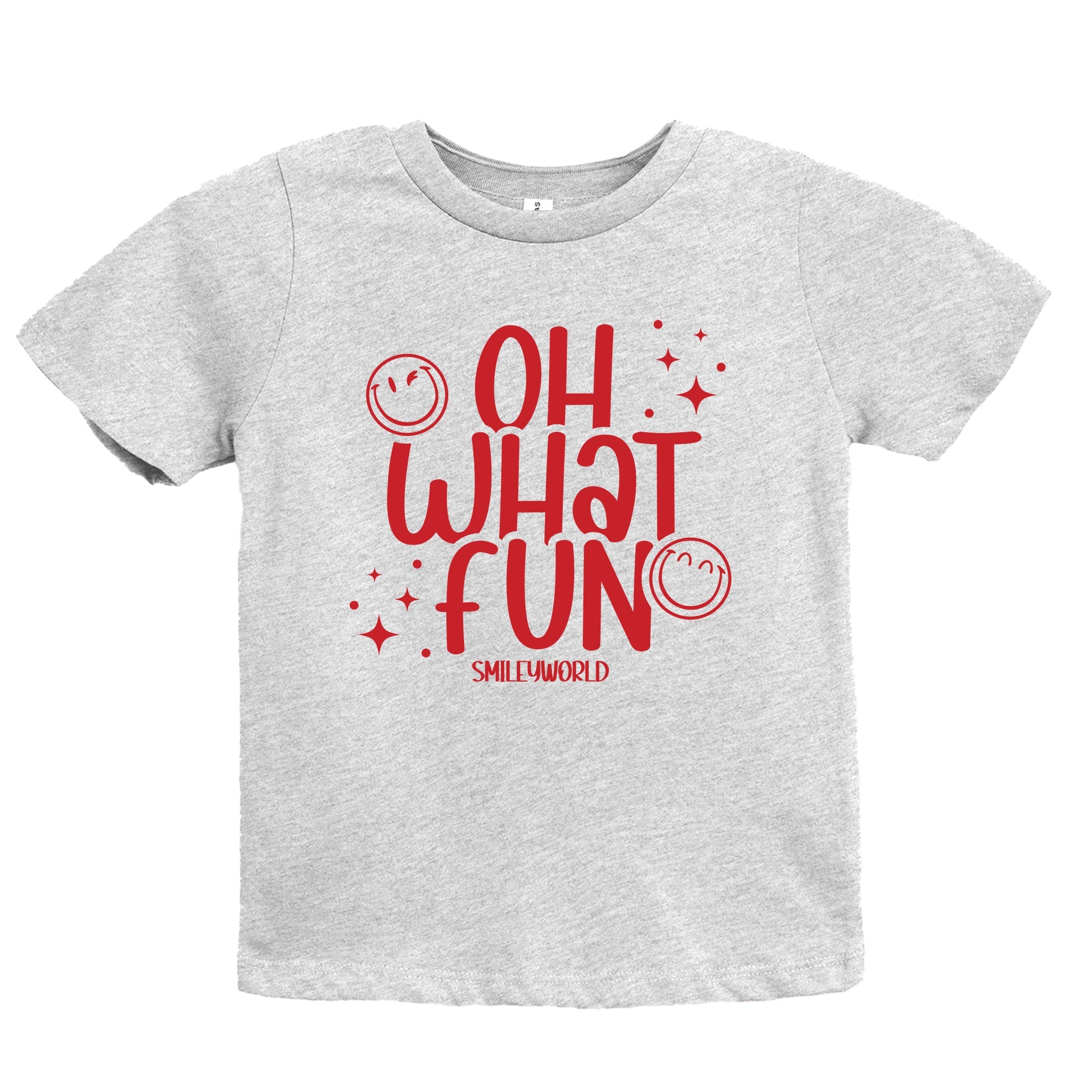 SmileyWorld Oh What Fun - Youth Short Sleeve Graphic T-Shirt and Toddler Short Sleeve Graphic T-Shirt