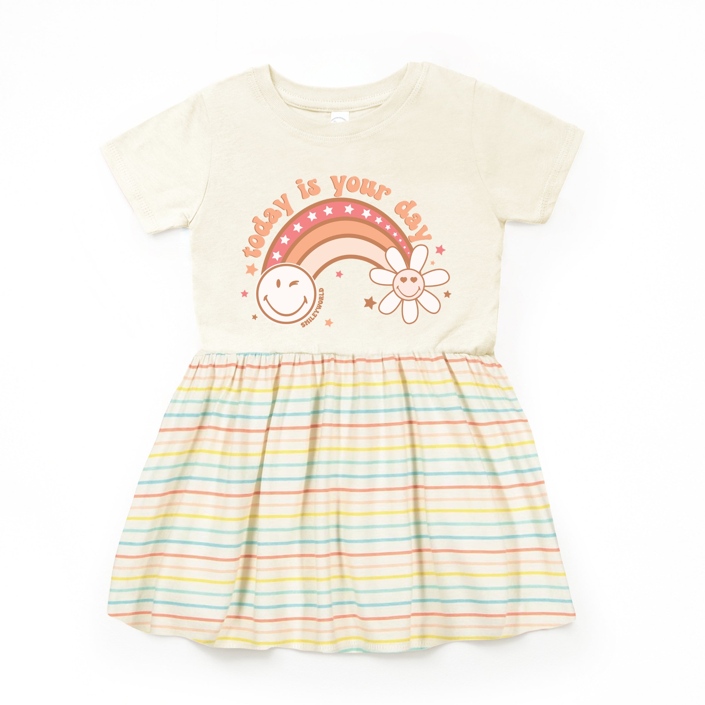SmileyWorld Today Is Your Day Rainbow - Toddler Graphic Dress and Infant Dress