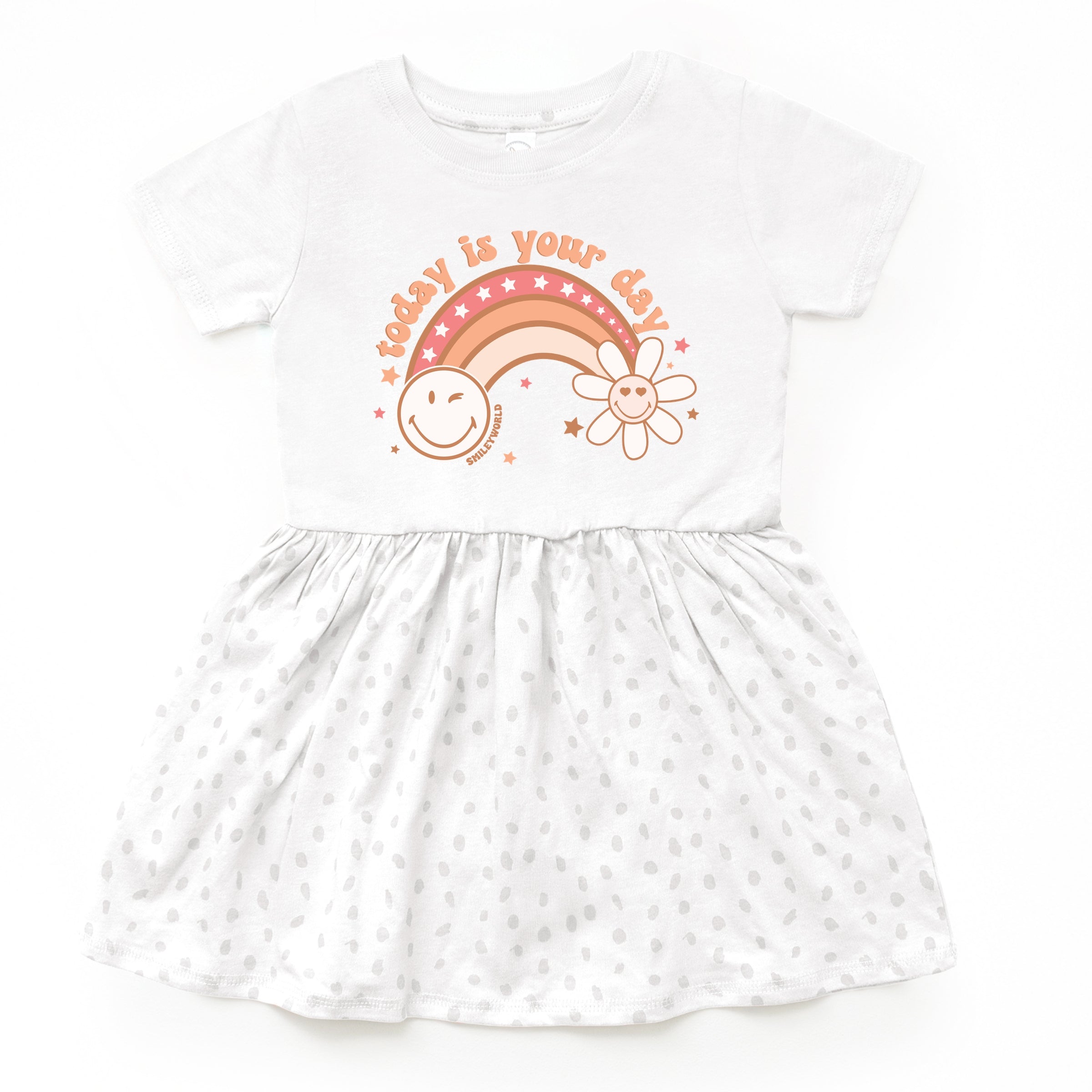 SmileyWorld Today Is Your Day Rainbow - Toddler Graphic Dress and Infant Dress