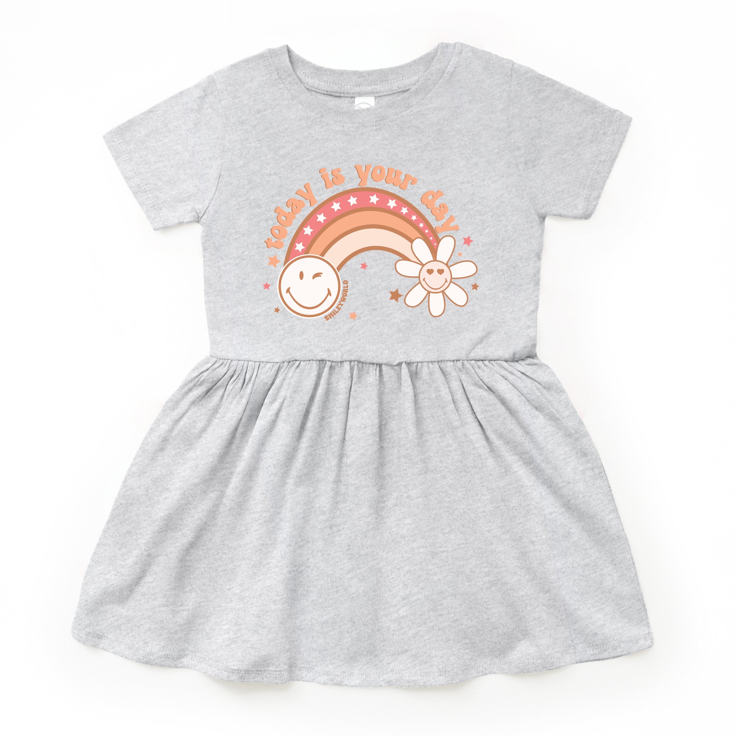 SmileyWorld Today Is Your Day Rainbow - Toddler Graphic Dress and Infant Dress