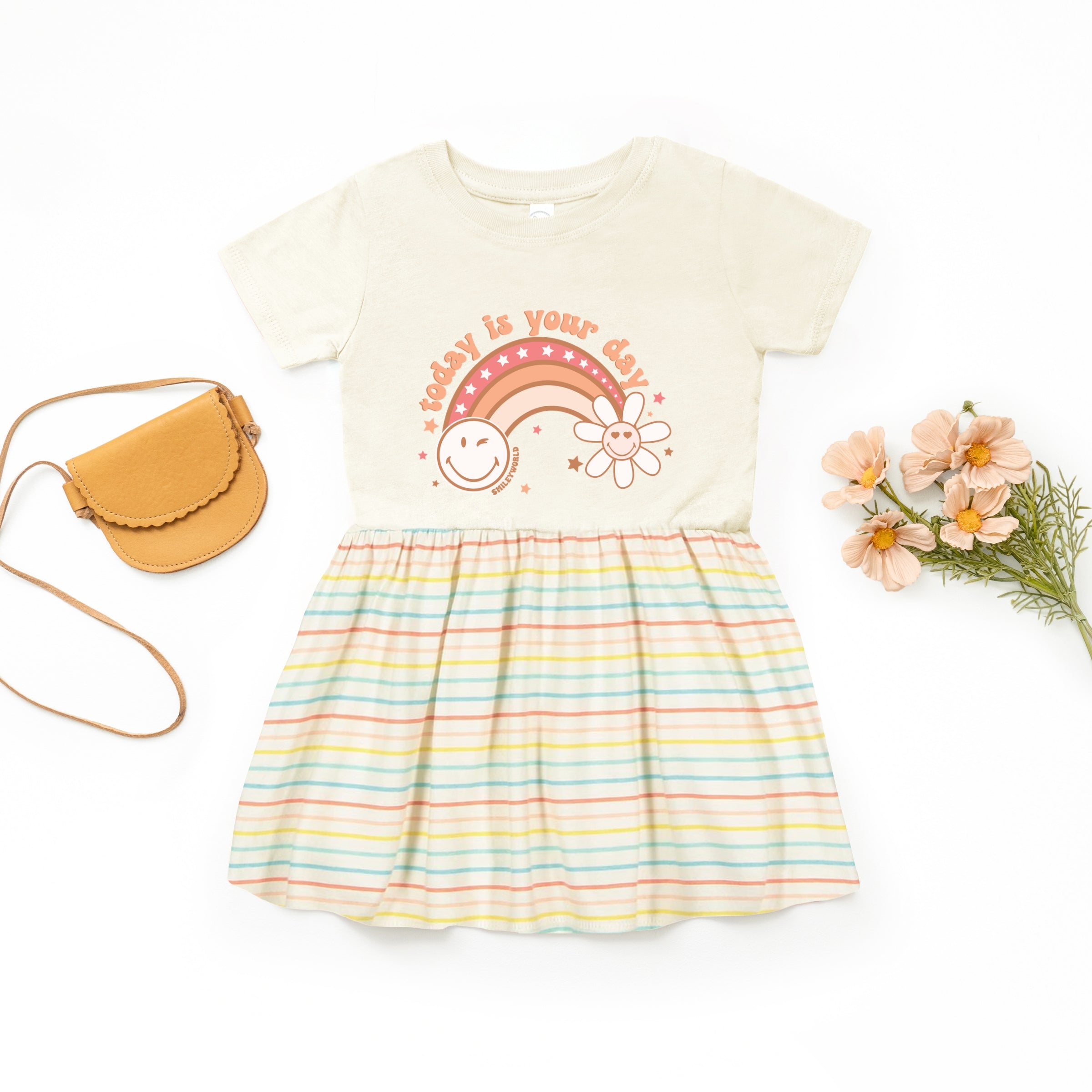 SmileyWorld Today Is Your Day Rainbow - Toddler Graphic Dress and Infant Dress