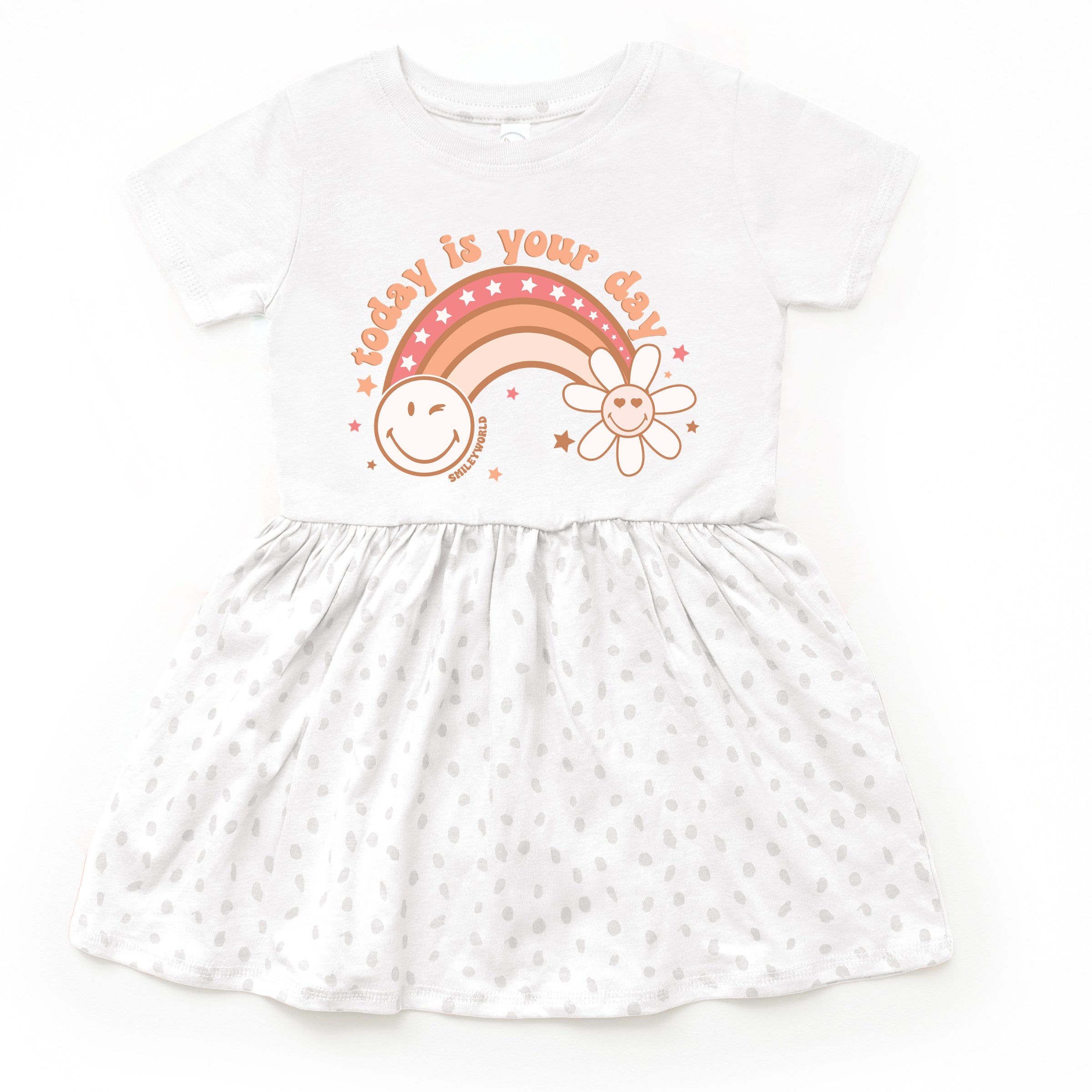 SmileyWorld Today Is Your Day Rainbow - Toddler Graphic Dress and Infant Dress