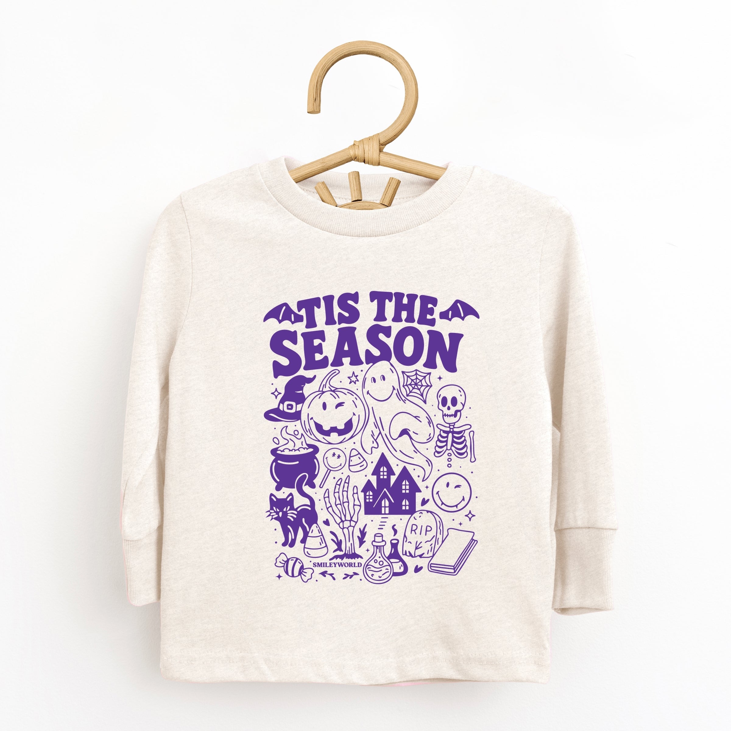 SmileyWorld Tis The Season Halloween - Toddler Long Sleeve Graphic Tee and Youth Long Sleeve Graphic T-Shirt