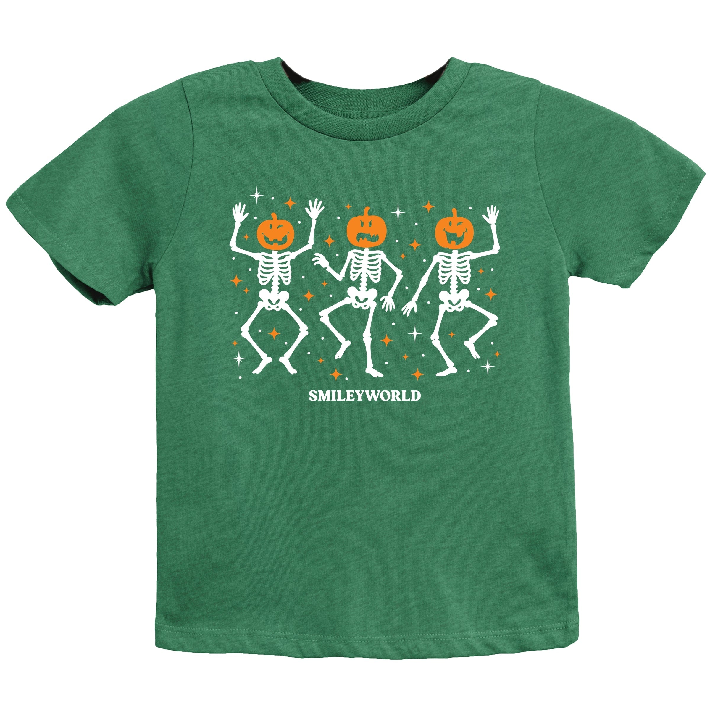 SmileyWorld Dancing Skeleton Pumpkins - Youth Short Sleeve Graphic T-Shirt and Toddler Short Sleeve Graphic T-Shirt