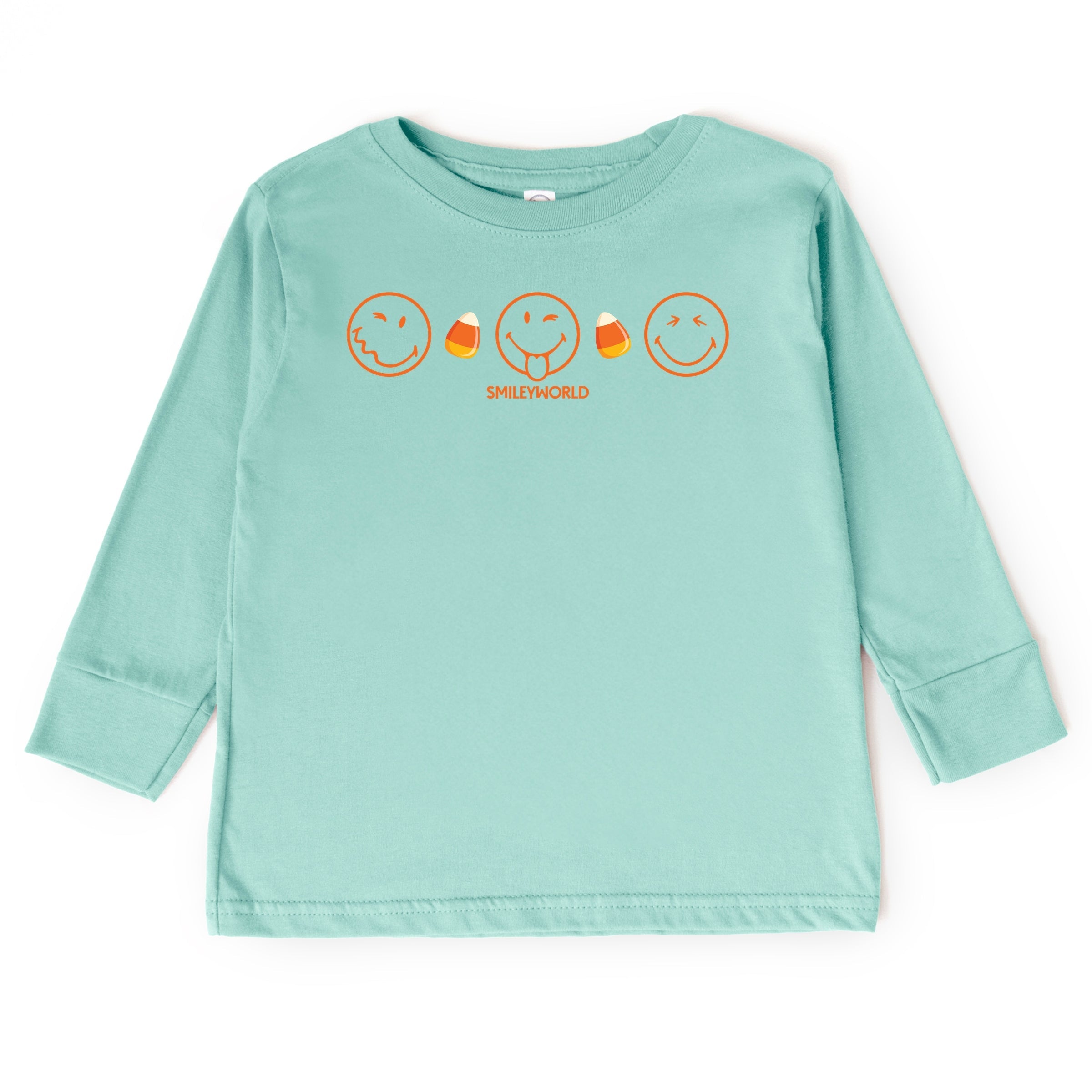 SmileyWorld Candy Corn Outlines - Toddler Long Sleeve Graphic Tee and Youth Long Sleeve Graphic T-Shirt