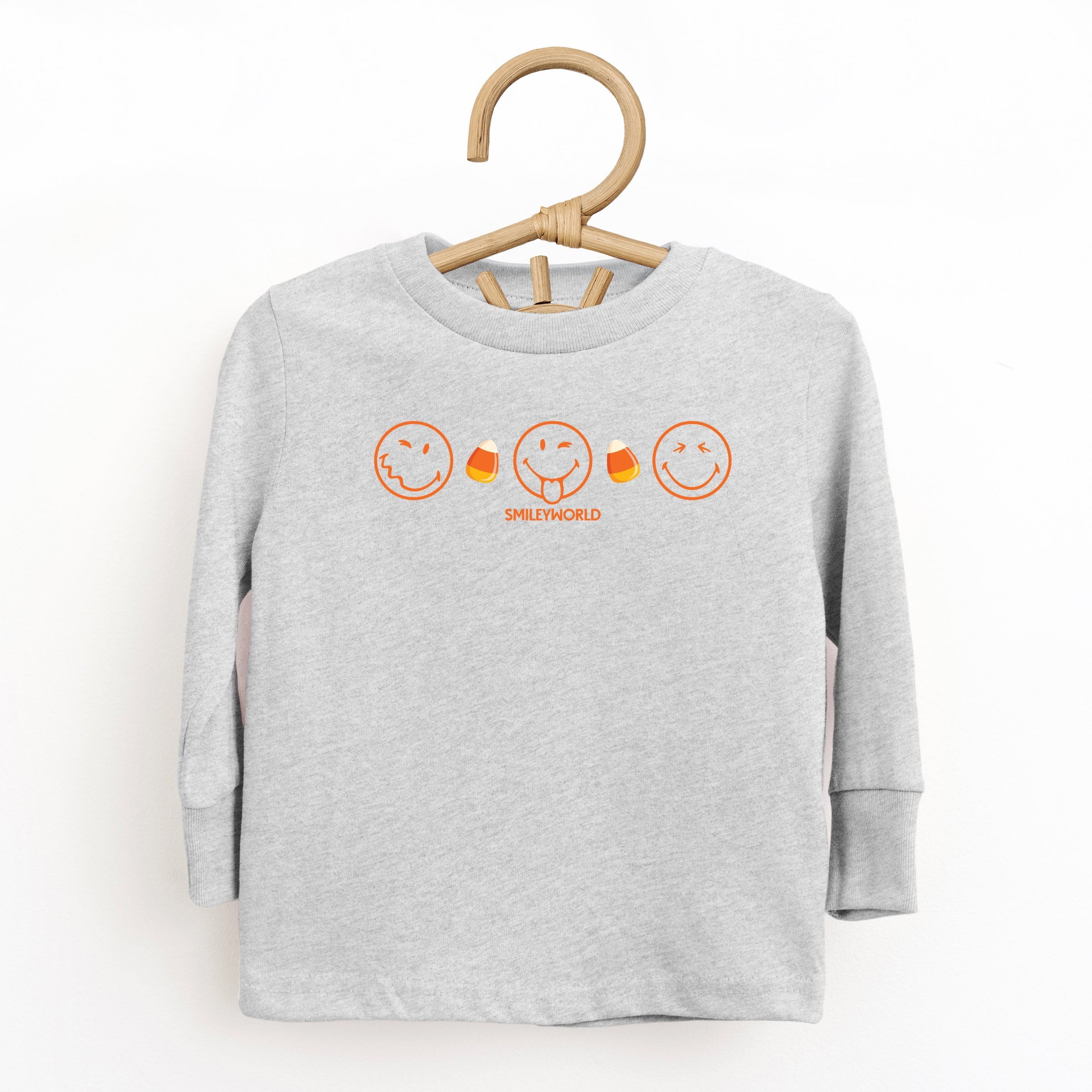 SmileyWorld Candy Corn Outlines - Toddler Long Sleeve Graphic Tee and Youth Long Sleeve Graphic T-Shirt