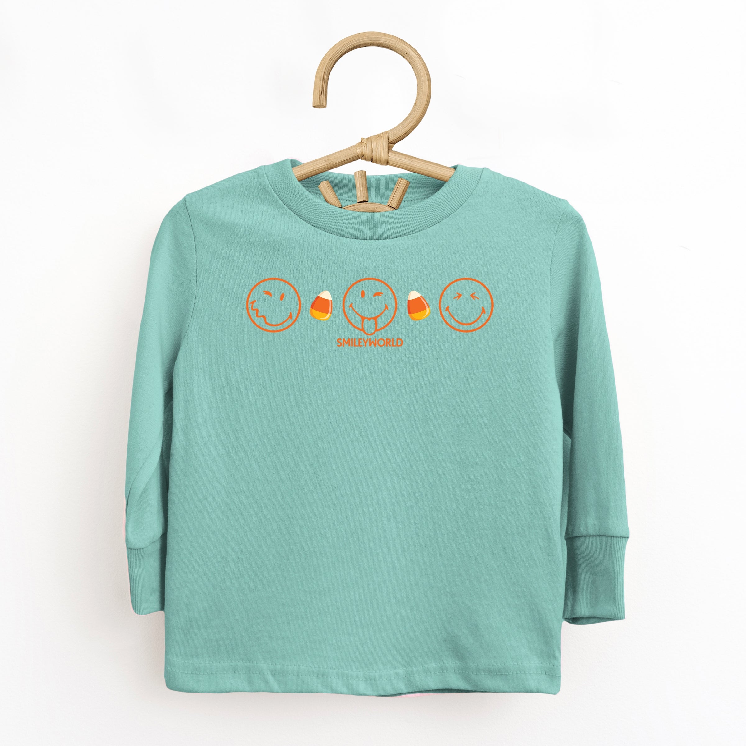 SmileyWorld Candy Corn Outlines - Toddler Long Sleeve Graphic Tee and Youth Long Sleeve Graphic T-Shirt